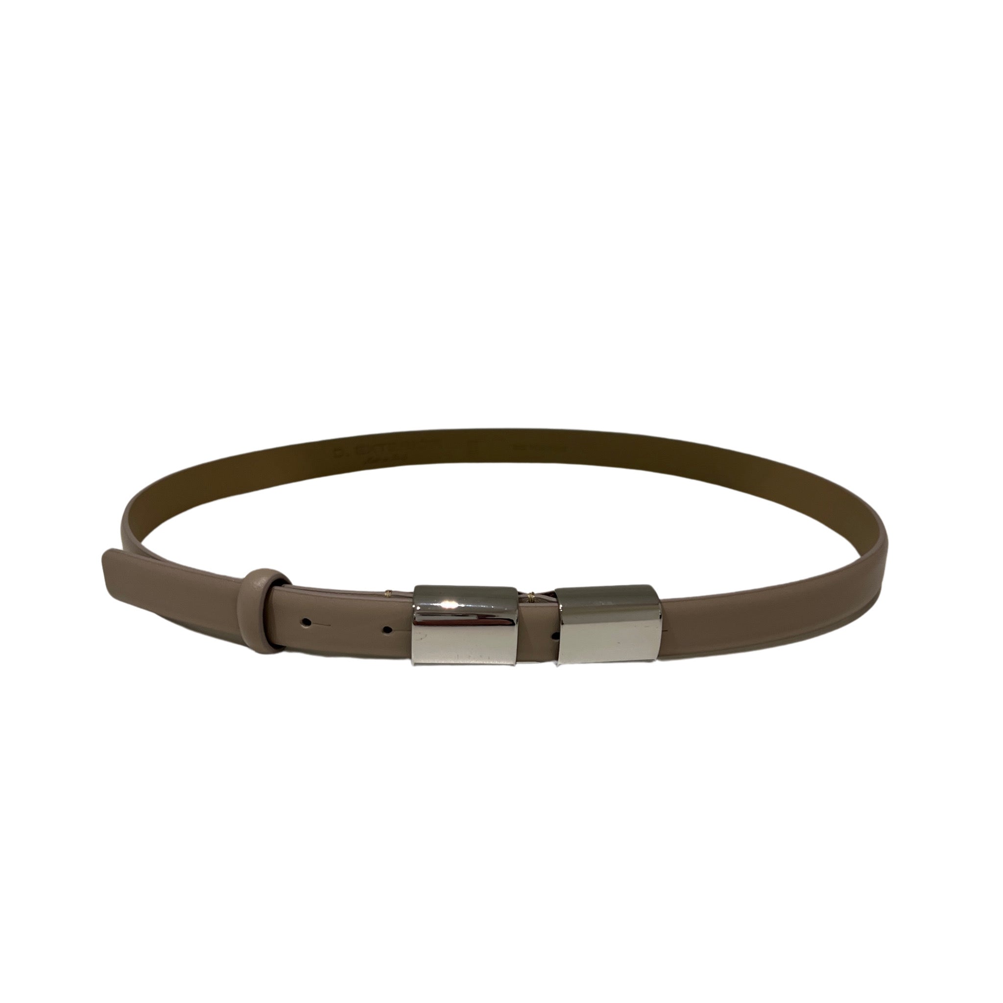 Nocciola Narrow Leather Belt