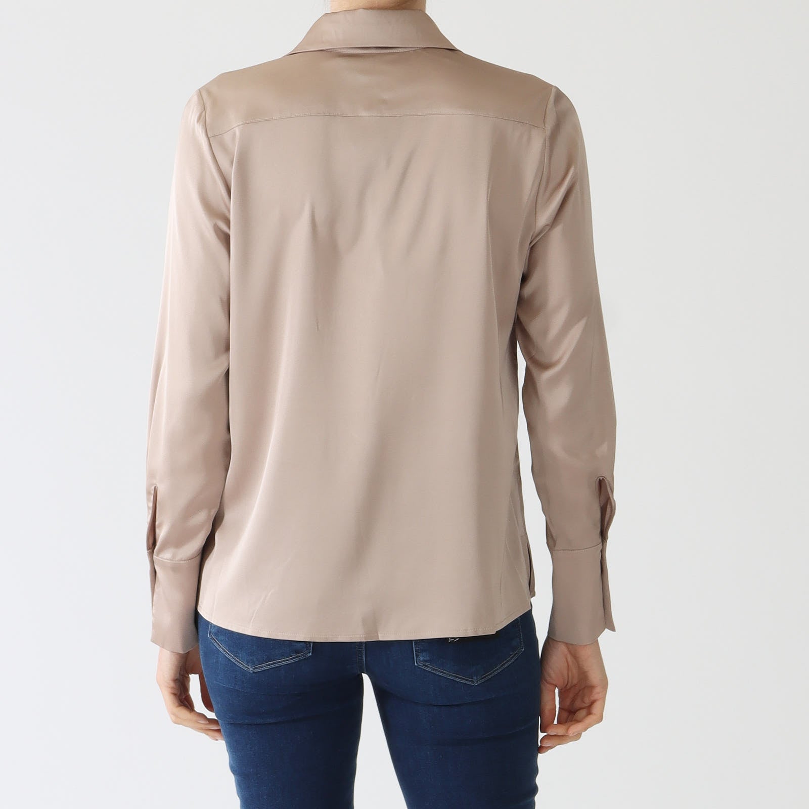 Nocciola Stretch Satin Shirt