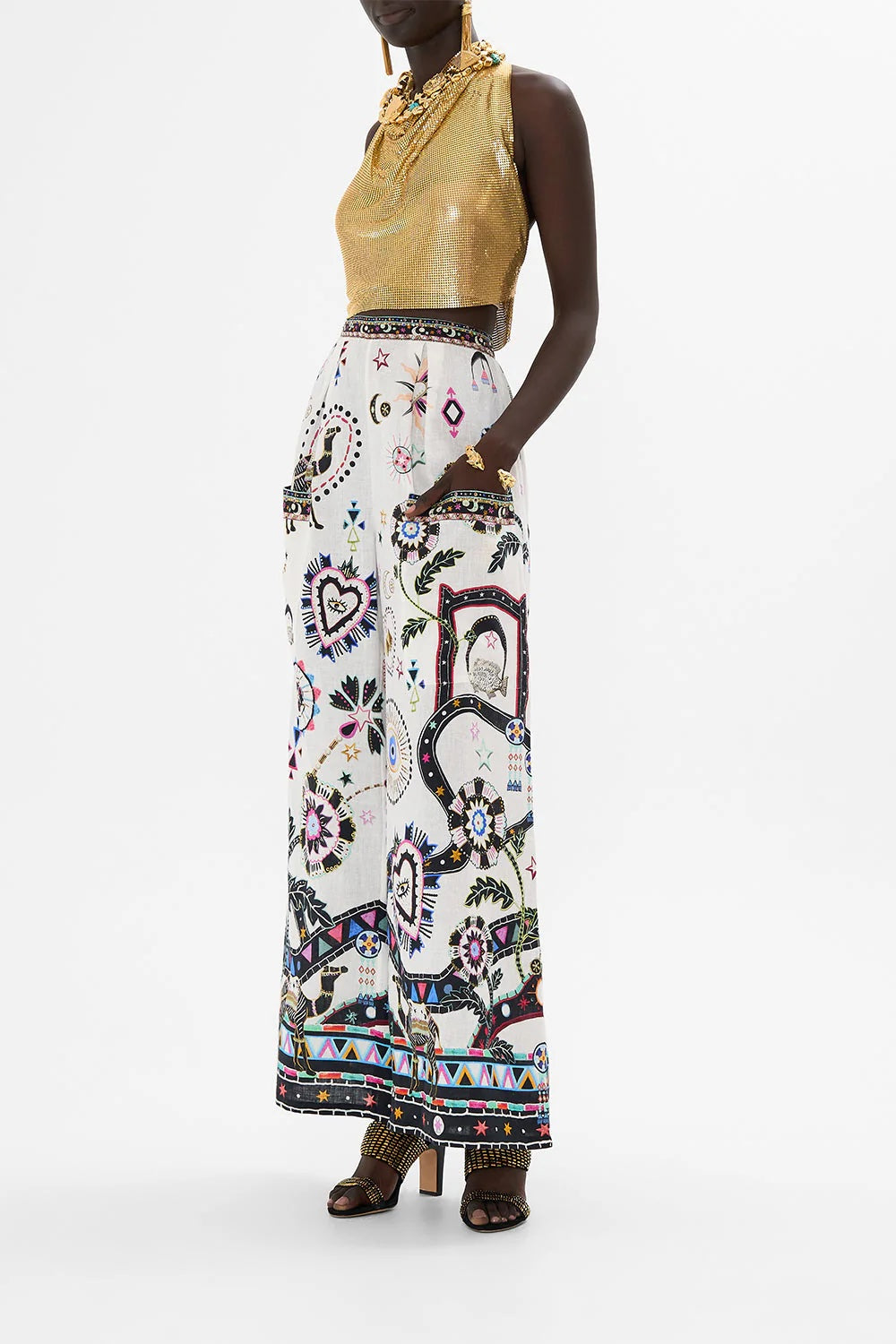 Nubian Wonderland Wide Leg Pants