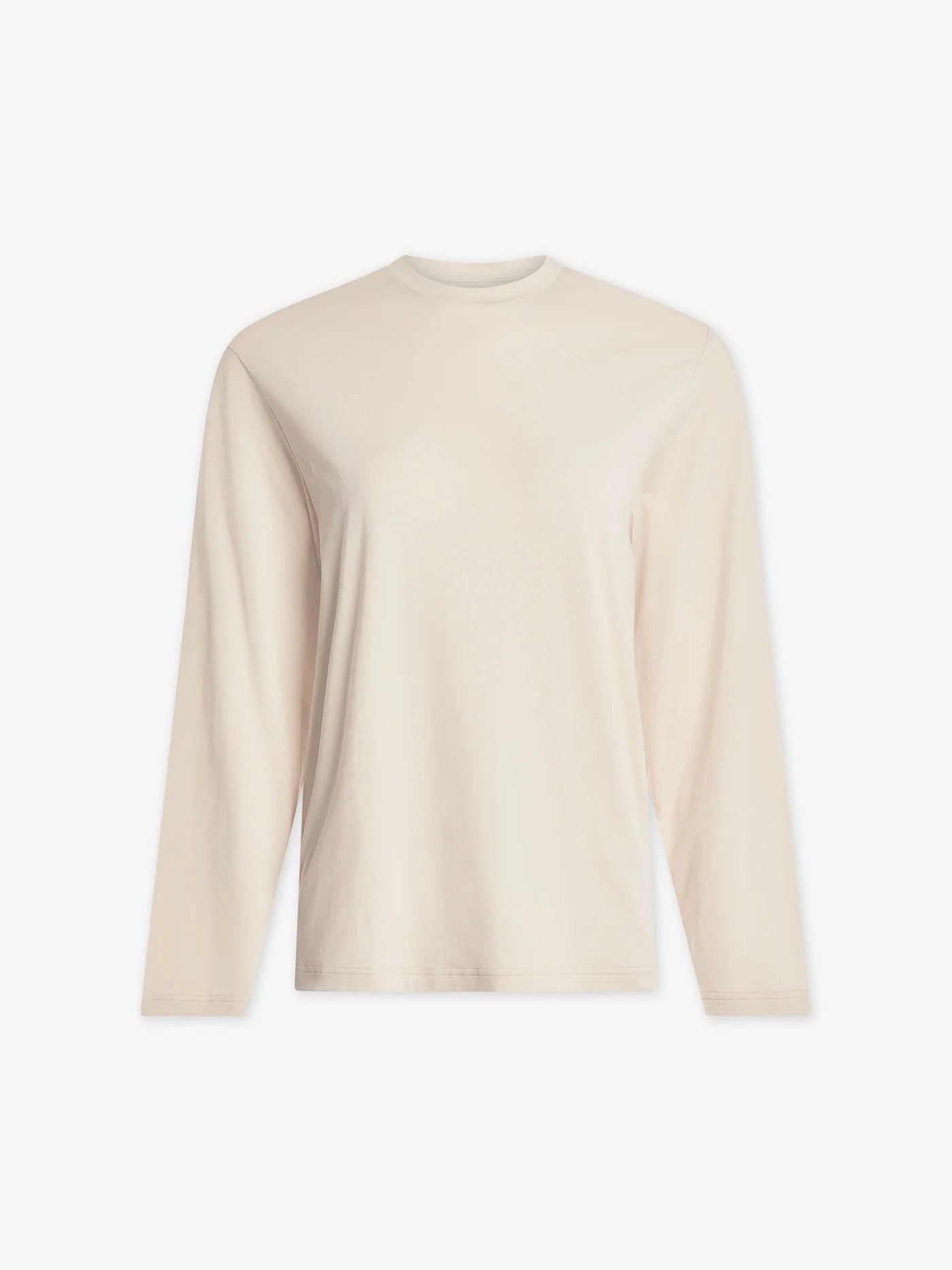 Oatmeal Leah Long Sleeve Boyfriend Tee