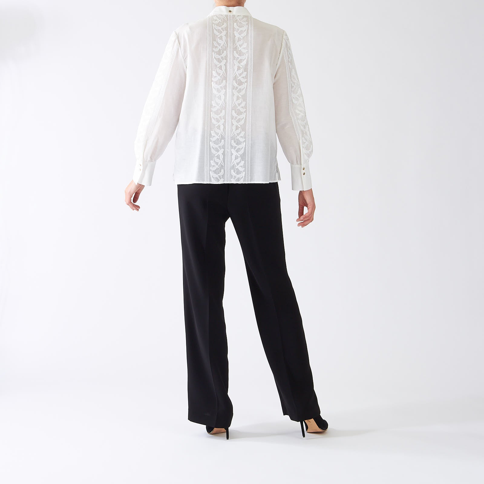 Off White Bird Embroidered Blouse