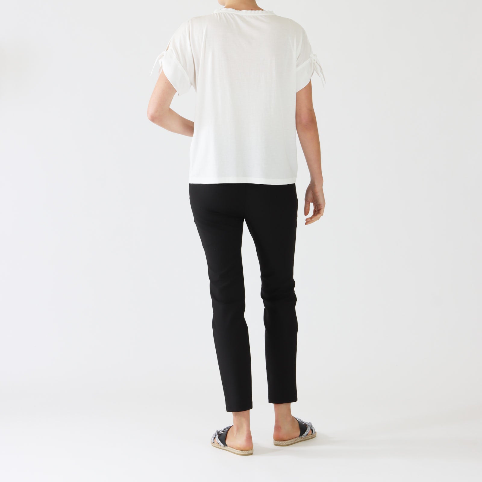 Off White Embellished Print Cotton T-Shirt
