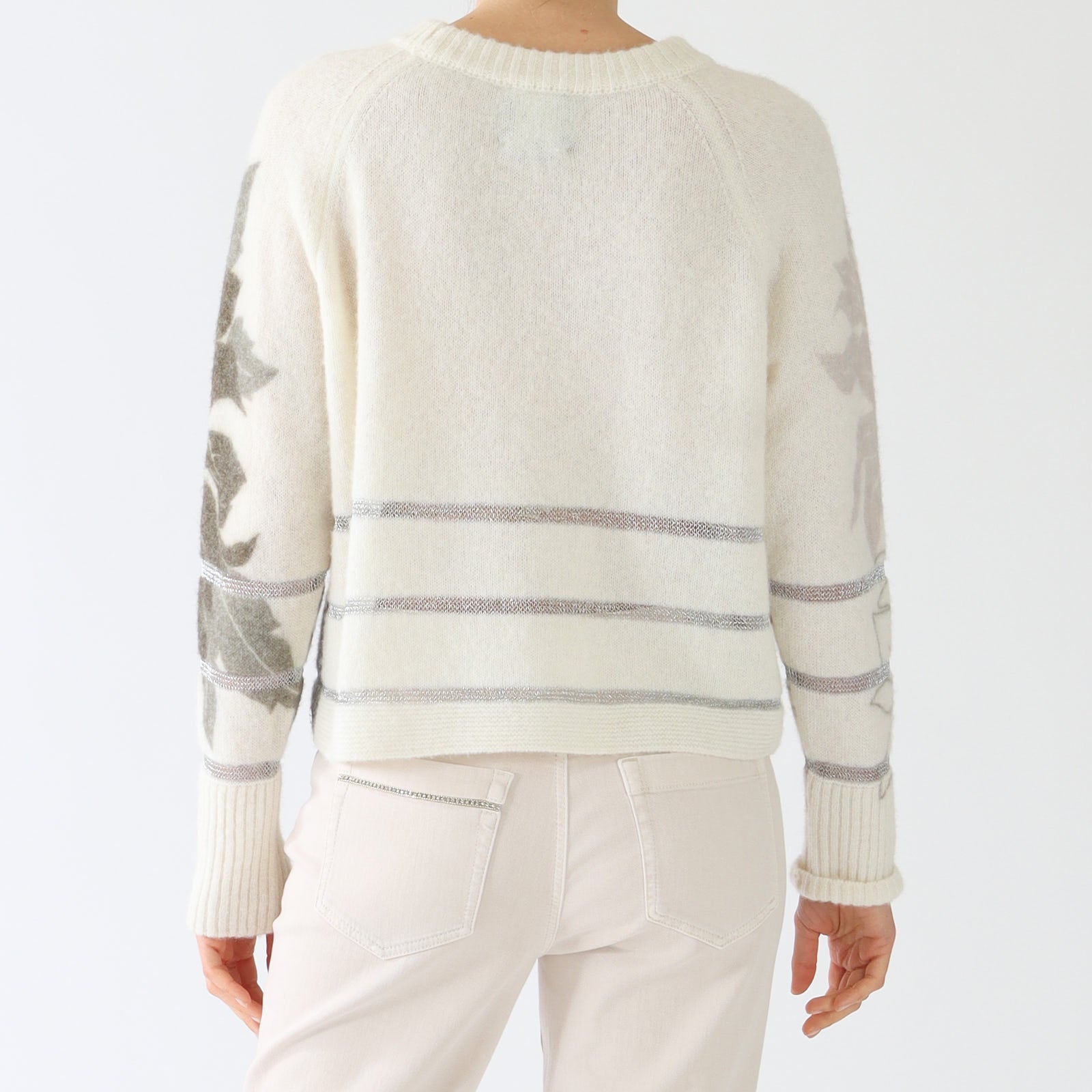 Off White Noble Knit Lurex Stripe Sweater