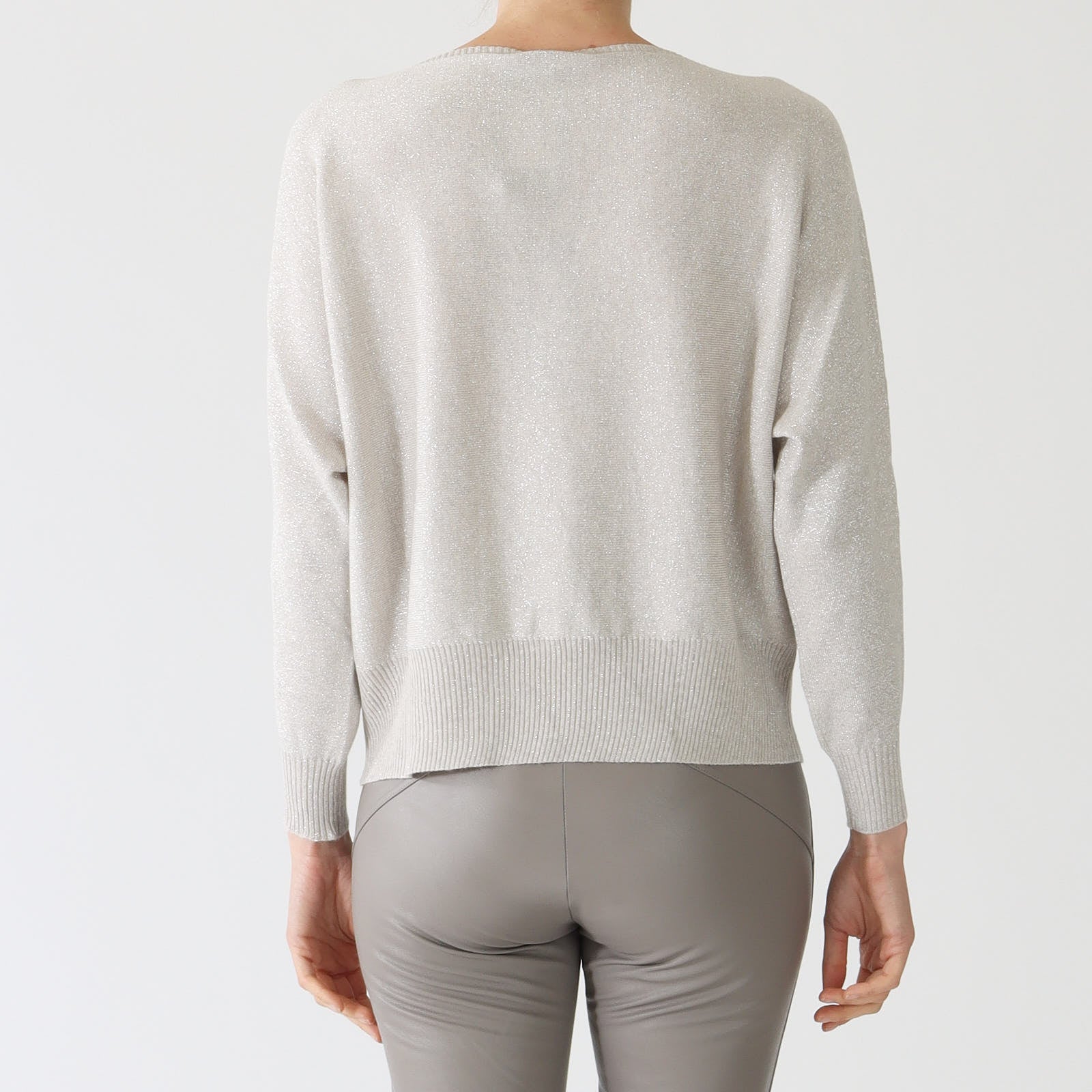 Onice Lurex Diamond Wool Blend Sweater