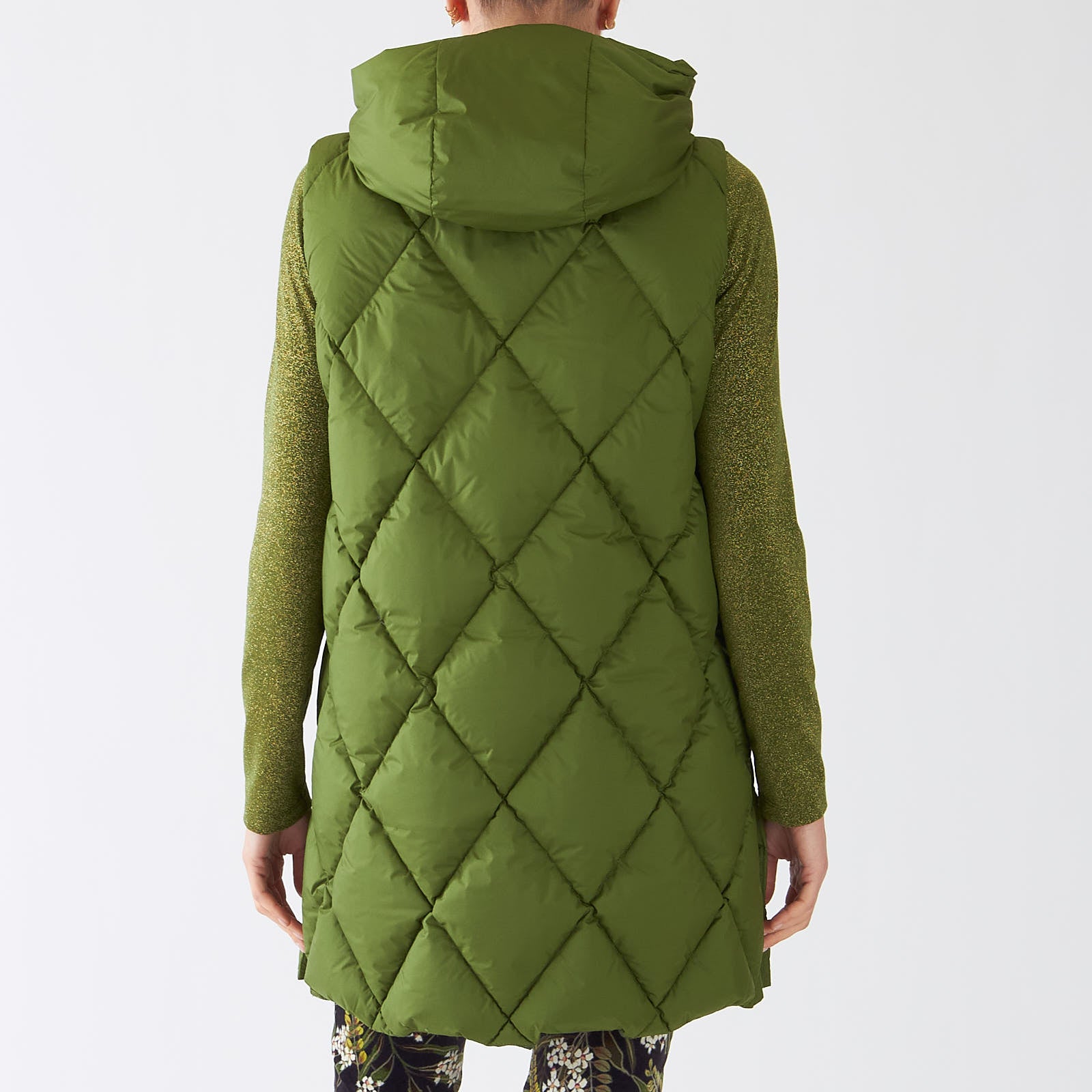 Orient Green Down Quilted Gilet