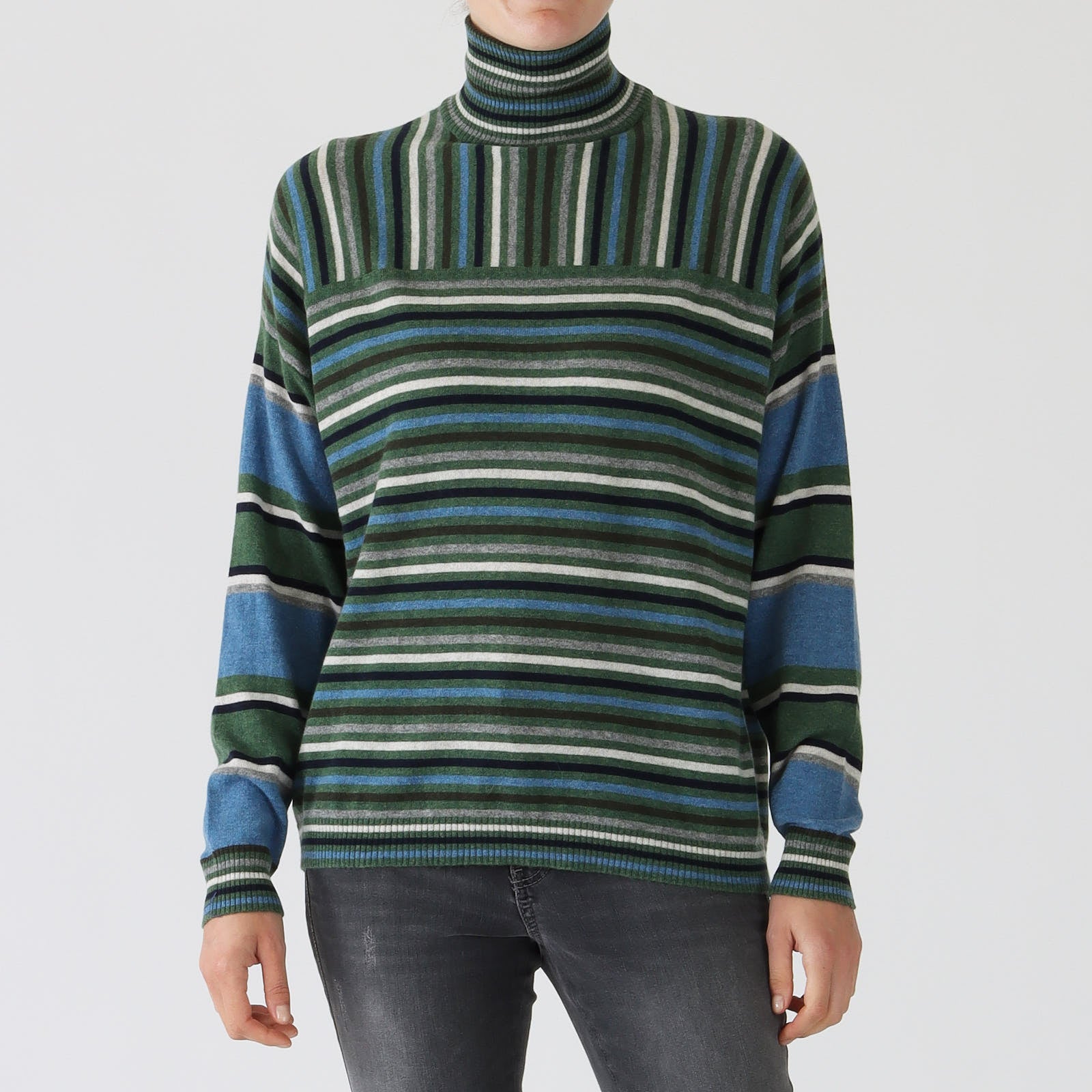 Pickle & Mariner Combo Striped Cashmere Sweater
