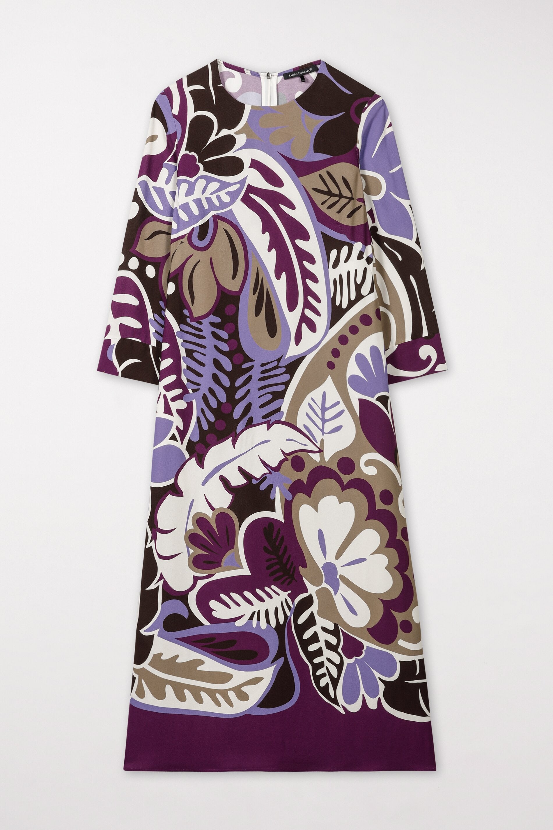 Purple Rain Floral Print Midi Dress