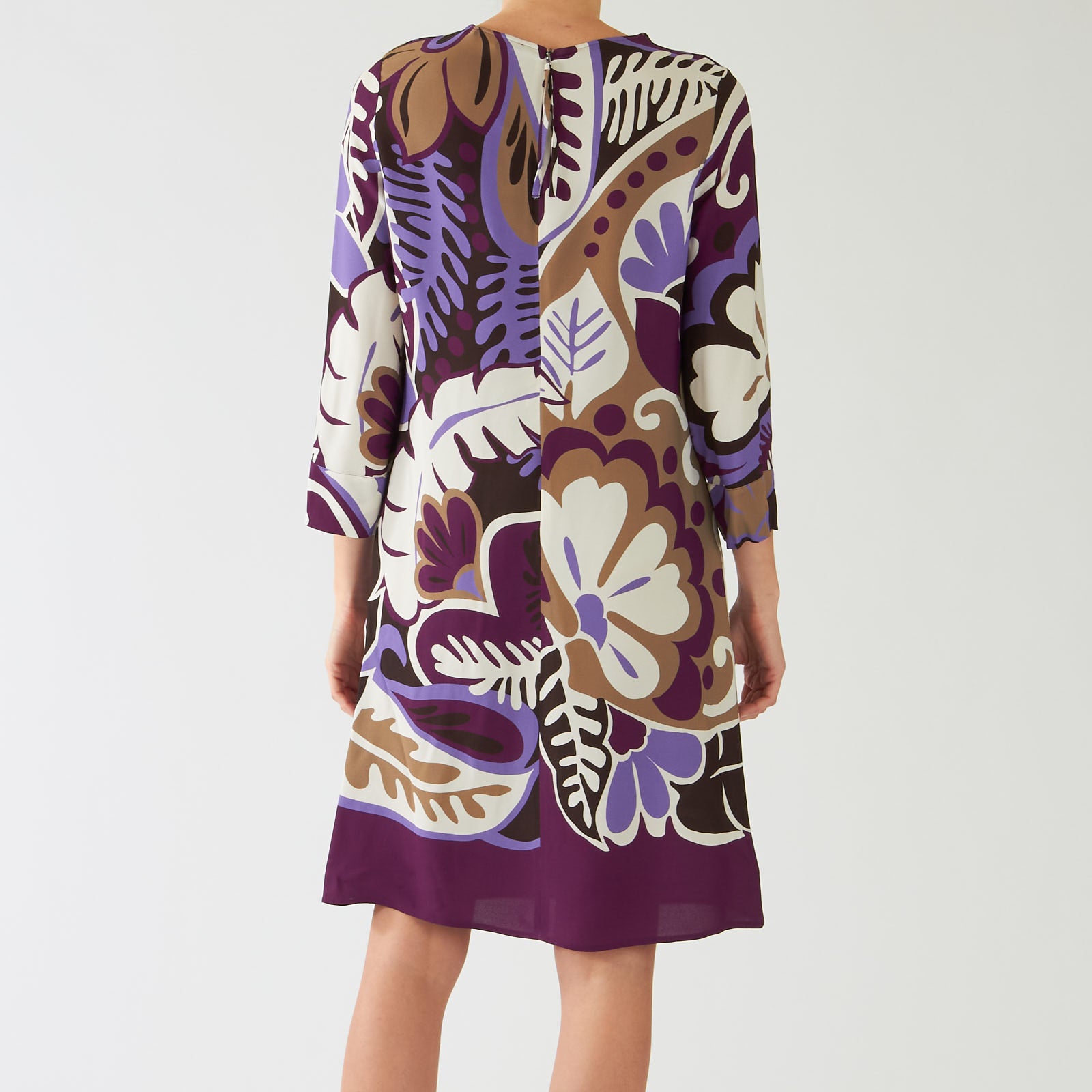 Purple Rain Floral Print Shift Dress