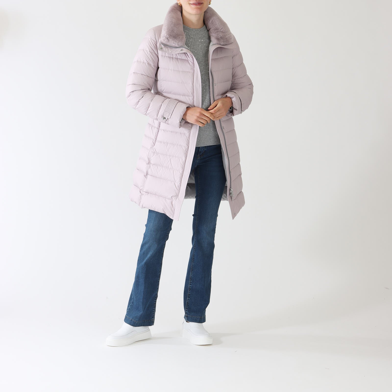 Rosa Faux Fur Collar Down Coat