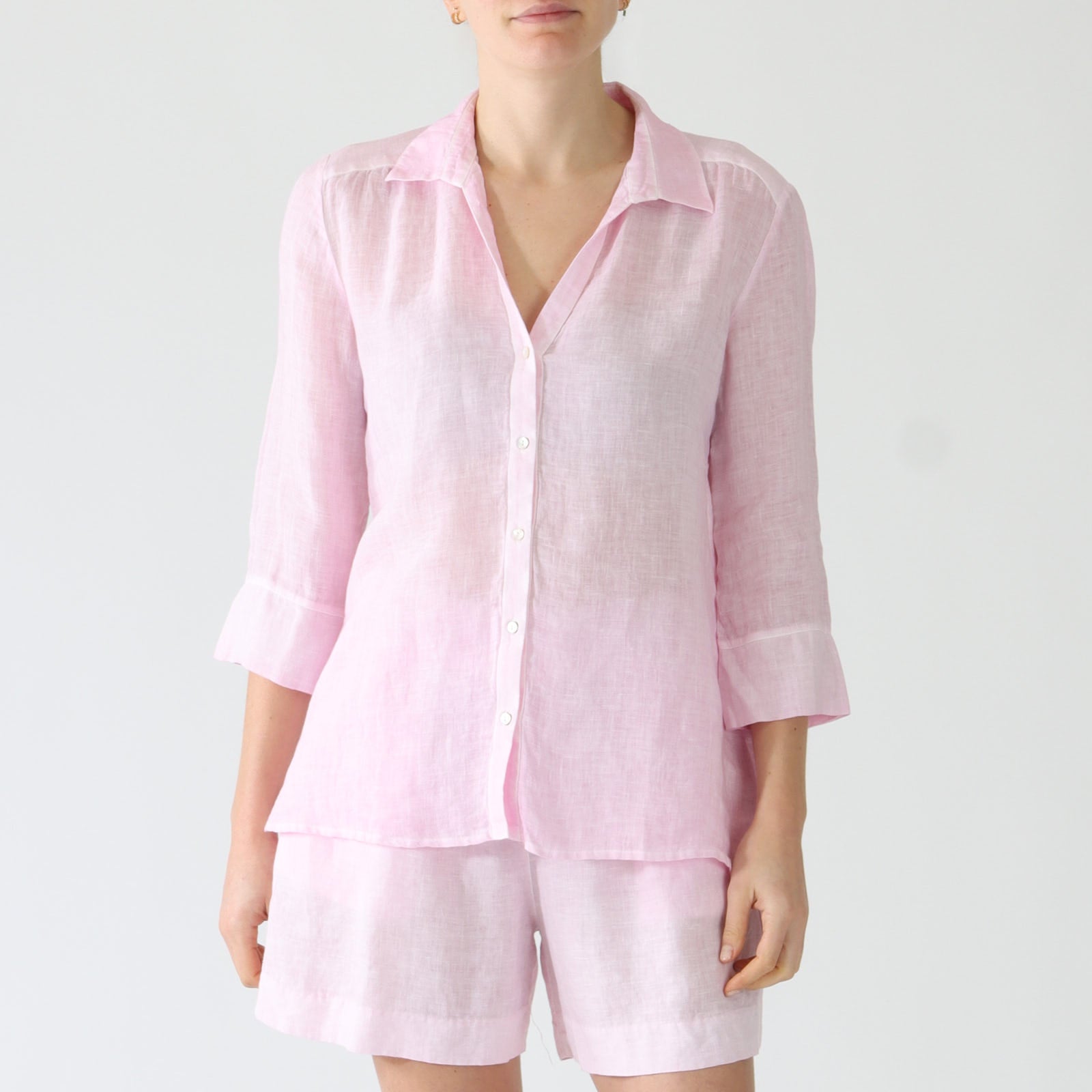 Rose Quartz Relaxed Linen Shirt