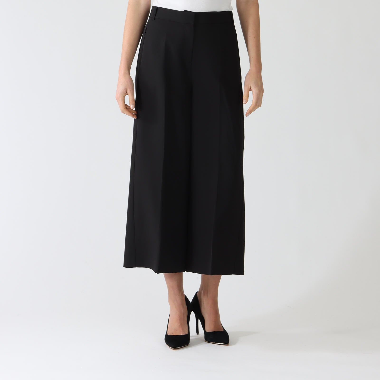 Melody Black Extra Wide Culotte Pants
