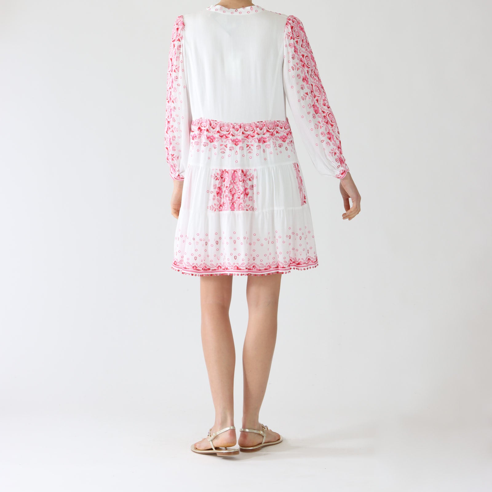 Emery Fuchsia Embroidered Mini Dress