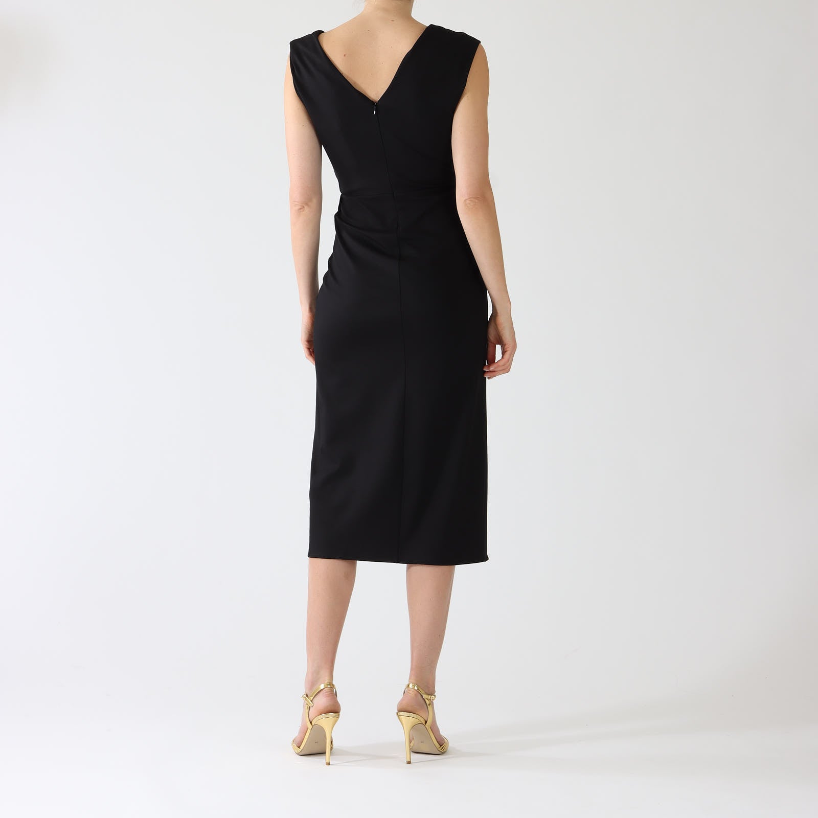 Black Hallie Wrap Dress