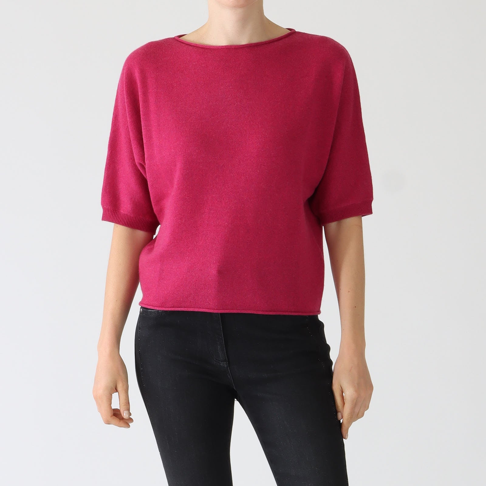 Berry Pink Cashmere Blend Sweater