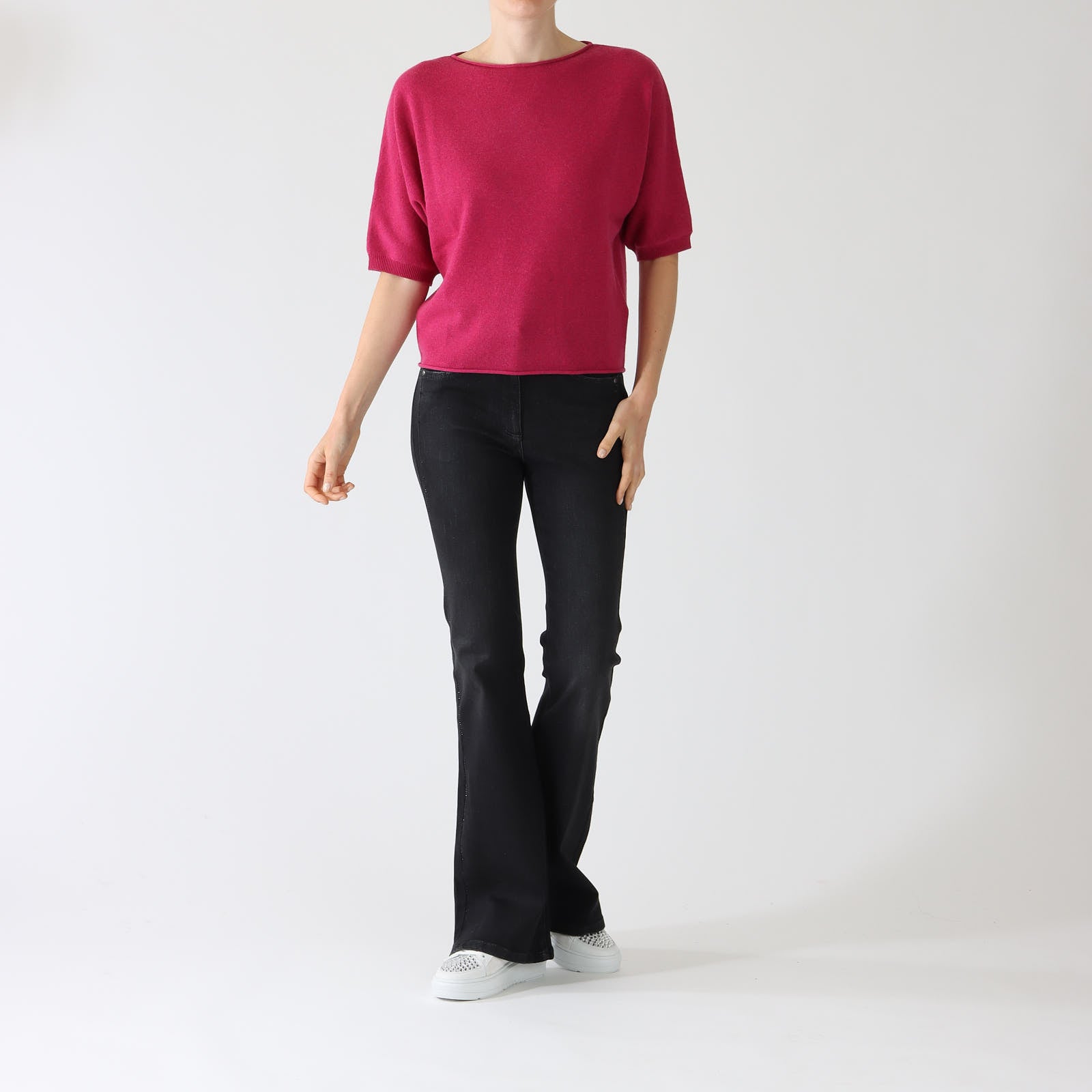 Berry Pink Cashmere Blend Sweater