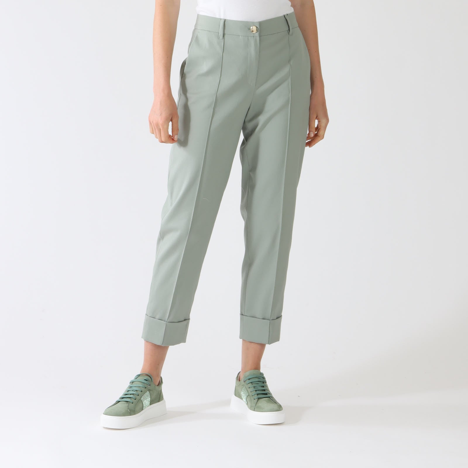 Frozen Sage Fordon Turn-Up Pants