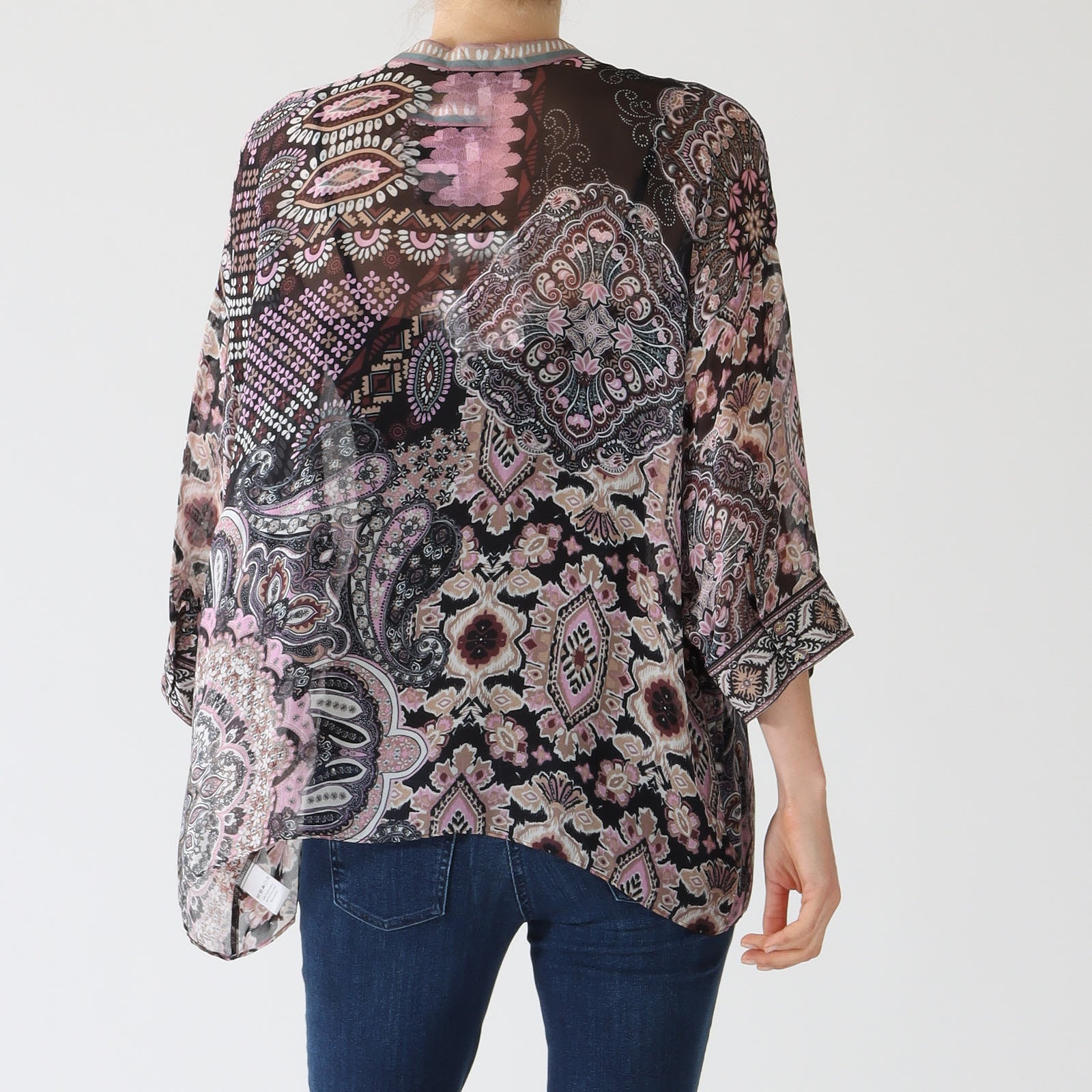 Black Brinley Printed Blouse