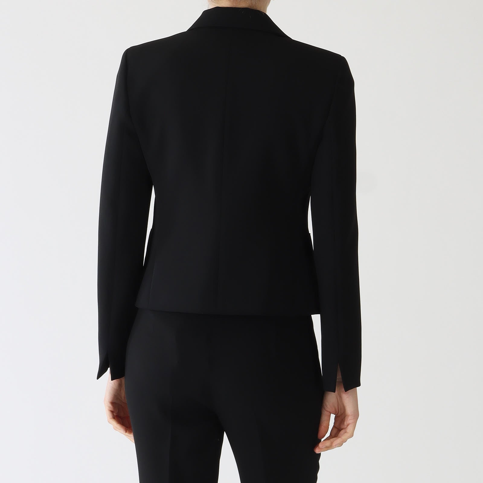 Black Alpino Cropped Cady Jacket