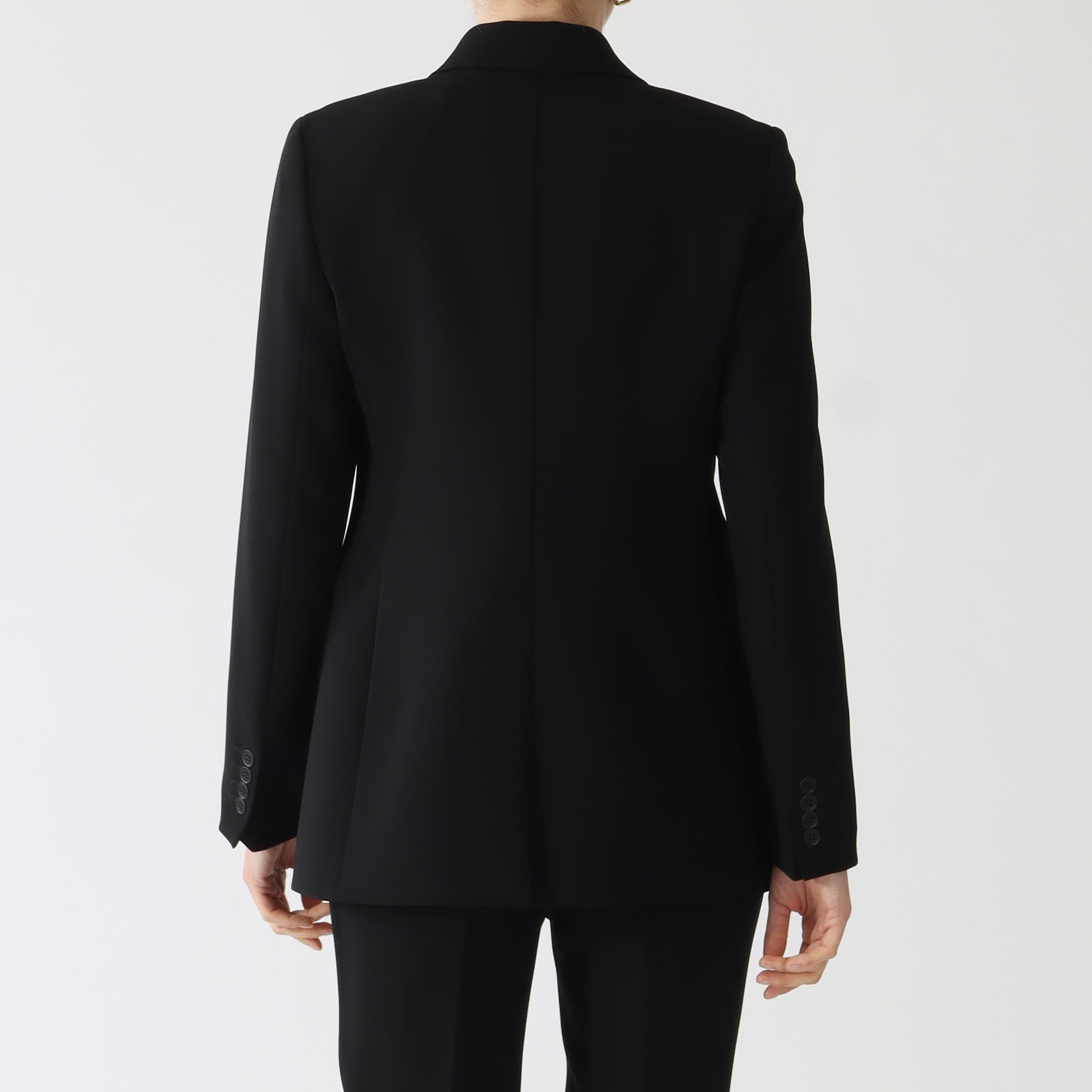 Black Linz Single-Breasted Cady Blazer