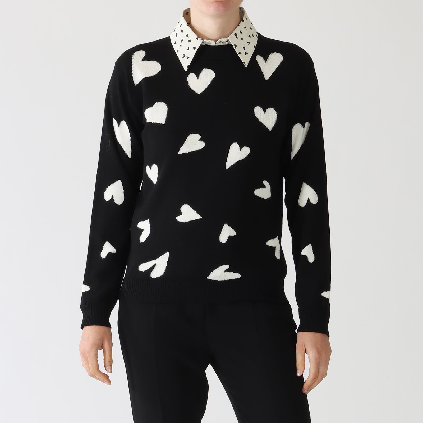 Black Arold Patterned Wool Sweater