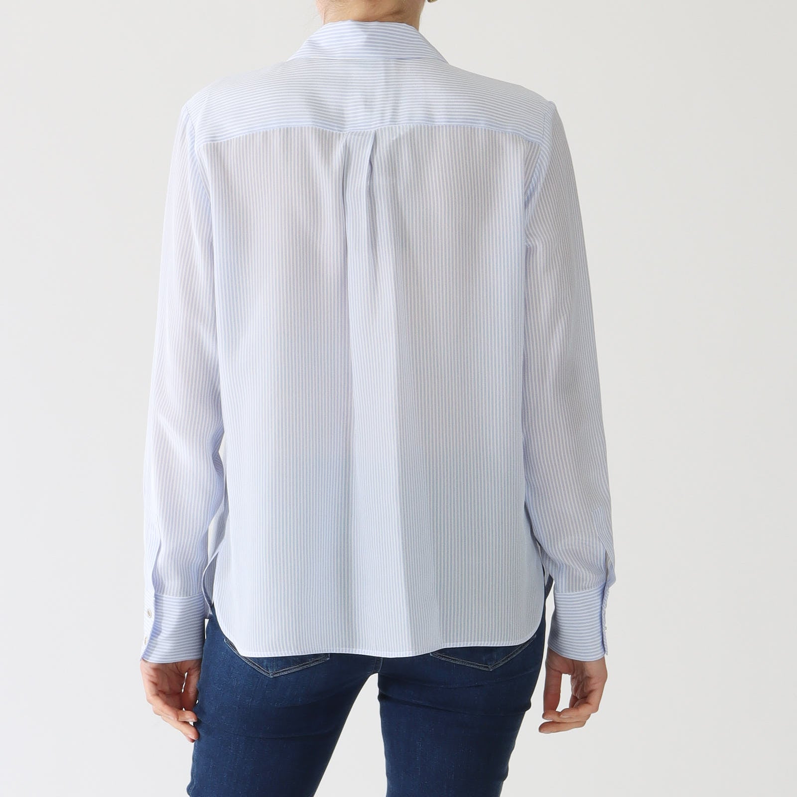 Light Blue Pagine Crêpe de Chine Shirt