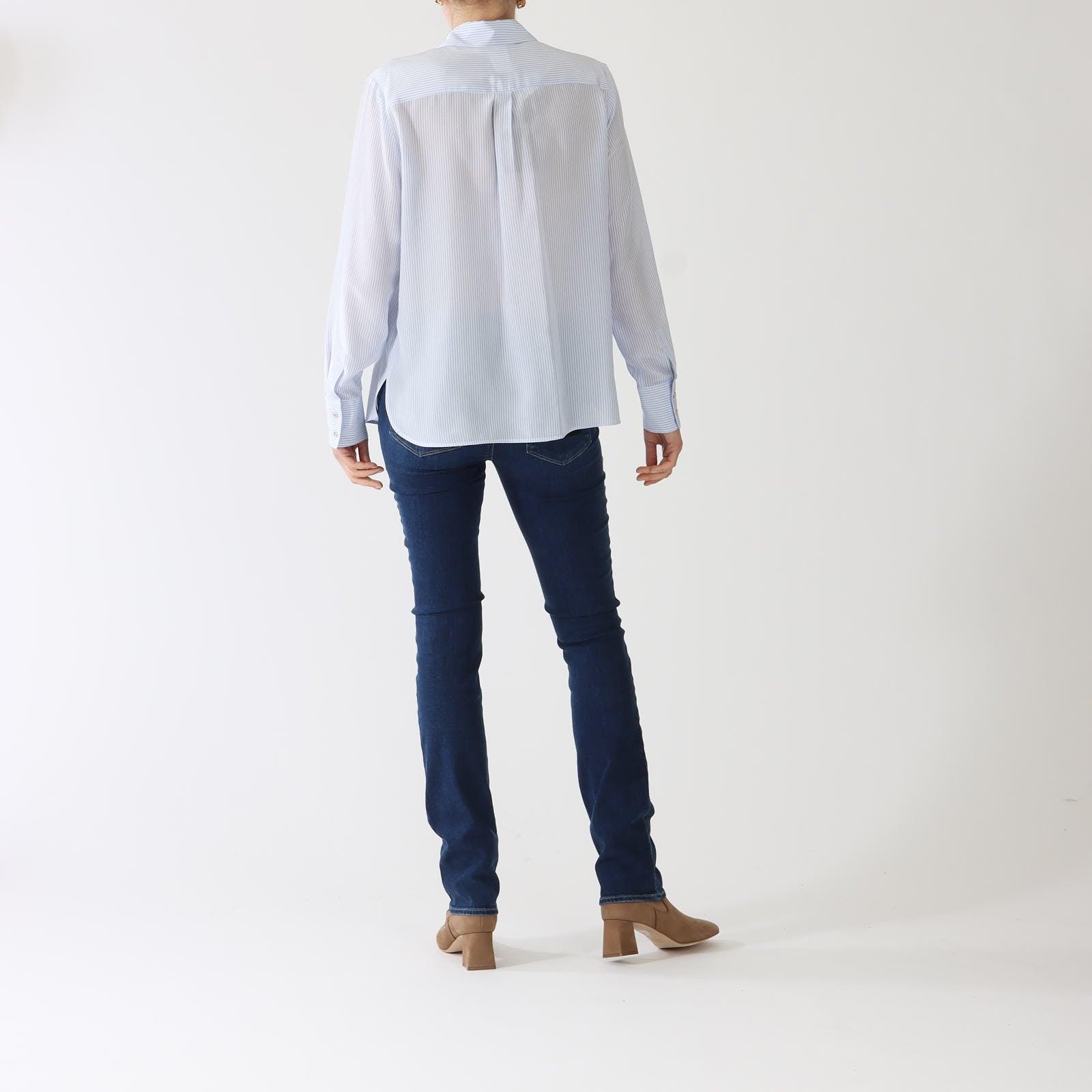 Light Blue Pagine Crêpe de Chine Shirt