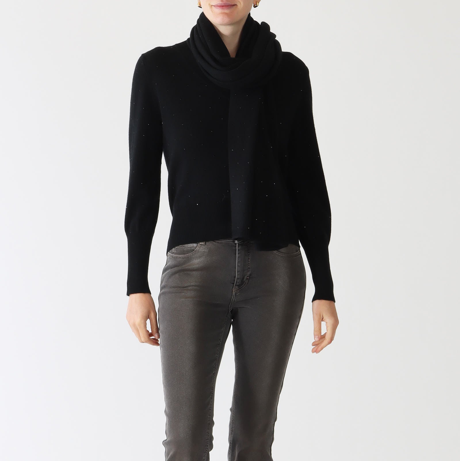 Black Crystal Cashmere Wrap