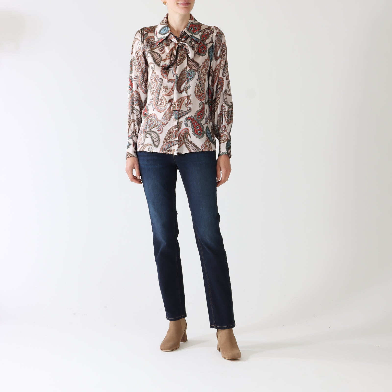 Jasmina Fortunio Rosewood Printed Blouse