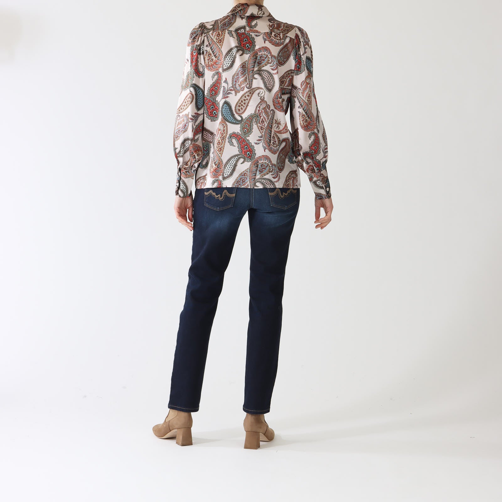 Jasmina Fortunio Rosewood Printed Blouse