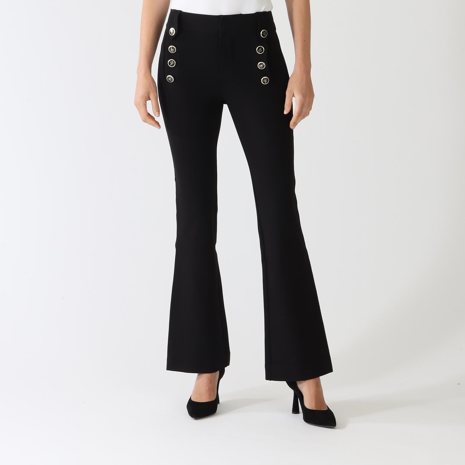 Black Lexi Bootleg Jersey Pants