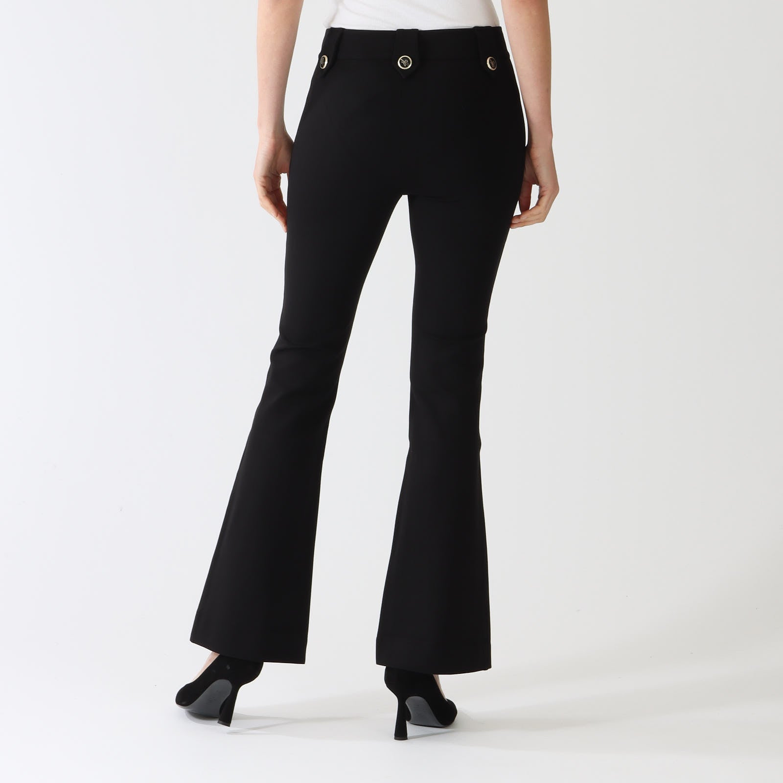 Black Lexi Bootleg Jersey Pants