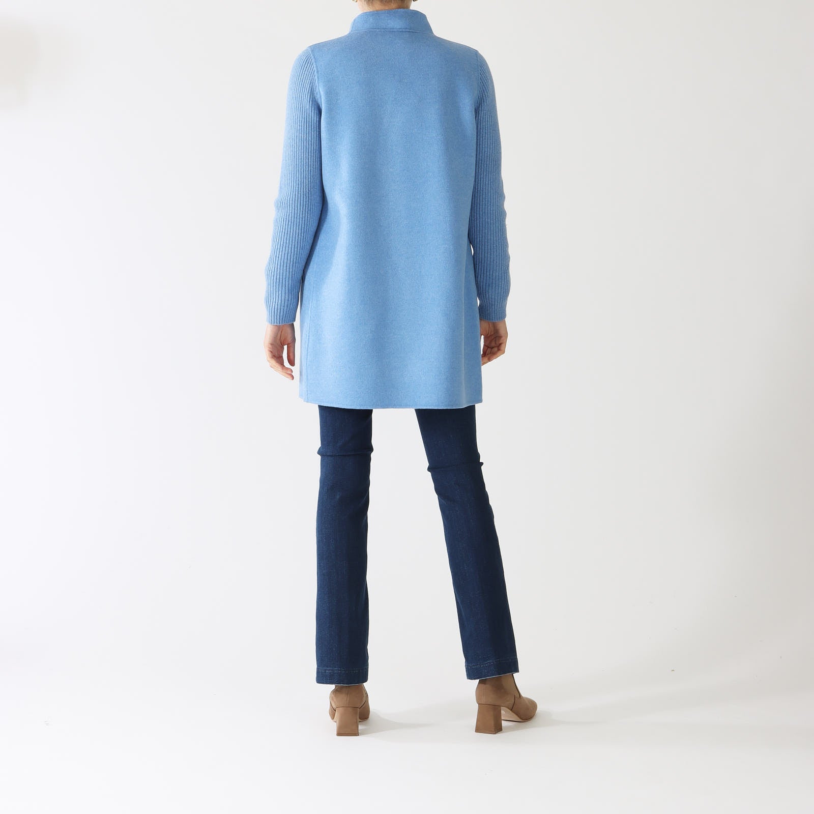 Como Wool & Cashmere Rib Sleeve Coat