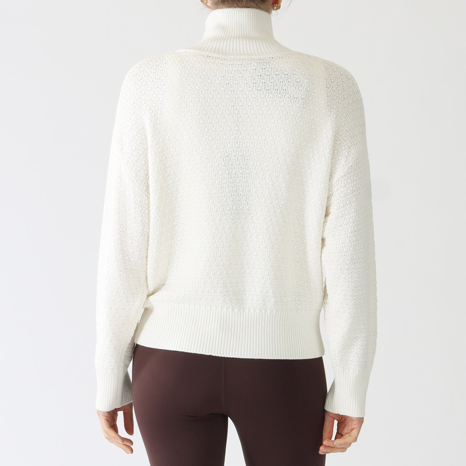 Snow White Jene Merino Half-Zip Knit Sweater