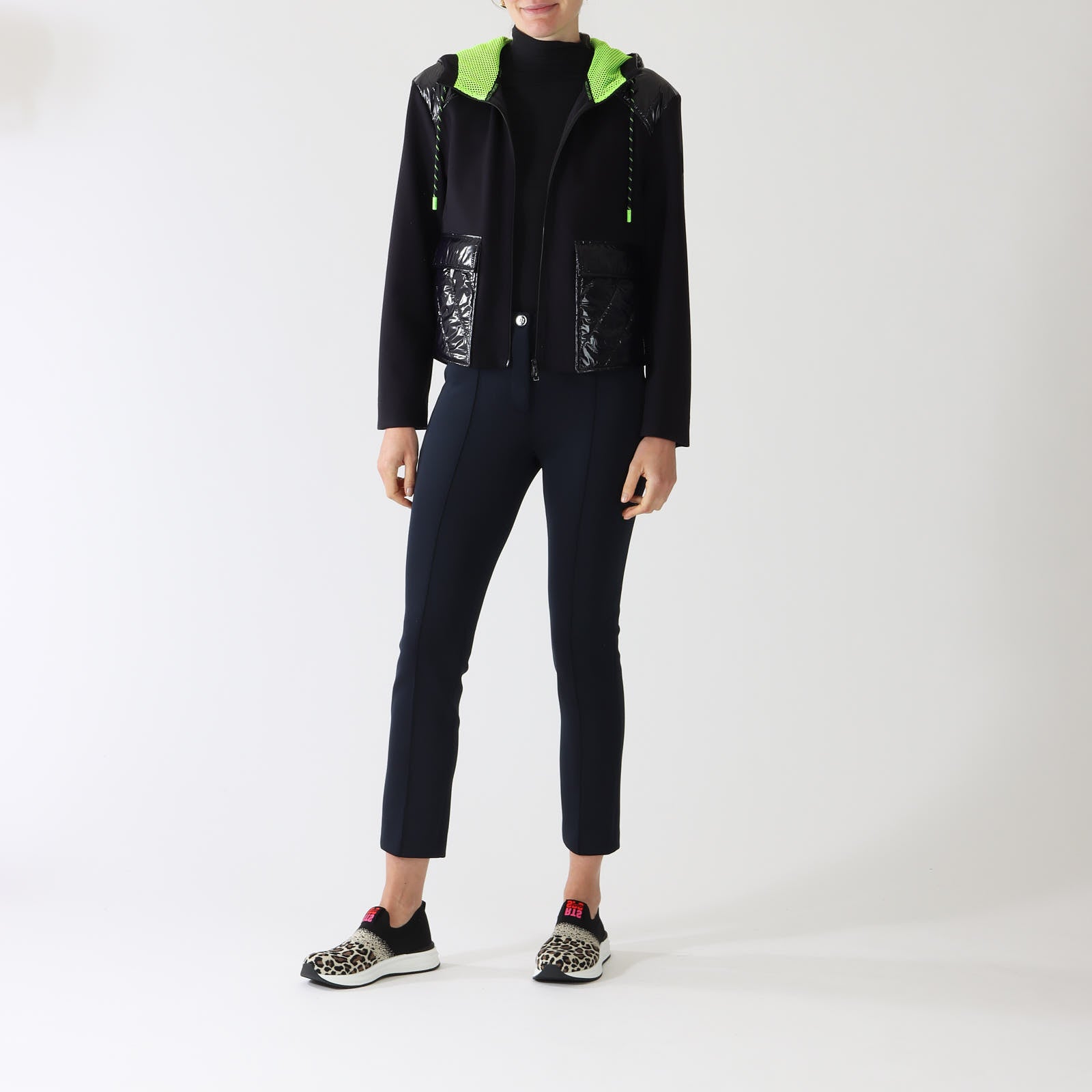 Midnight Blue Zip-Up Hooded Sporty Jacket