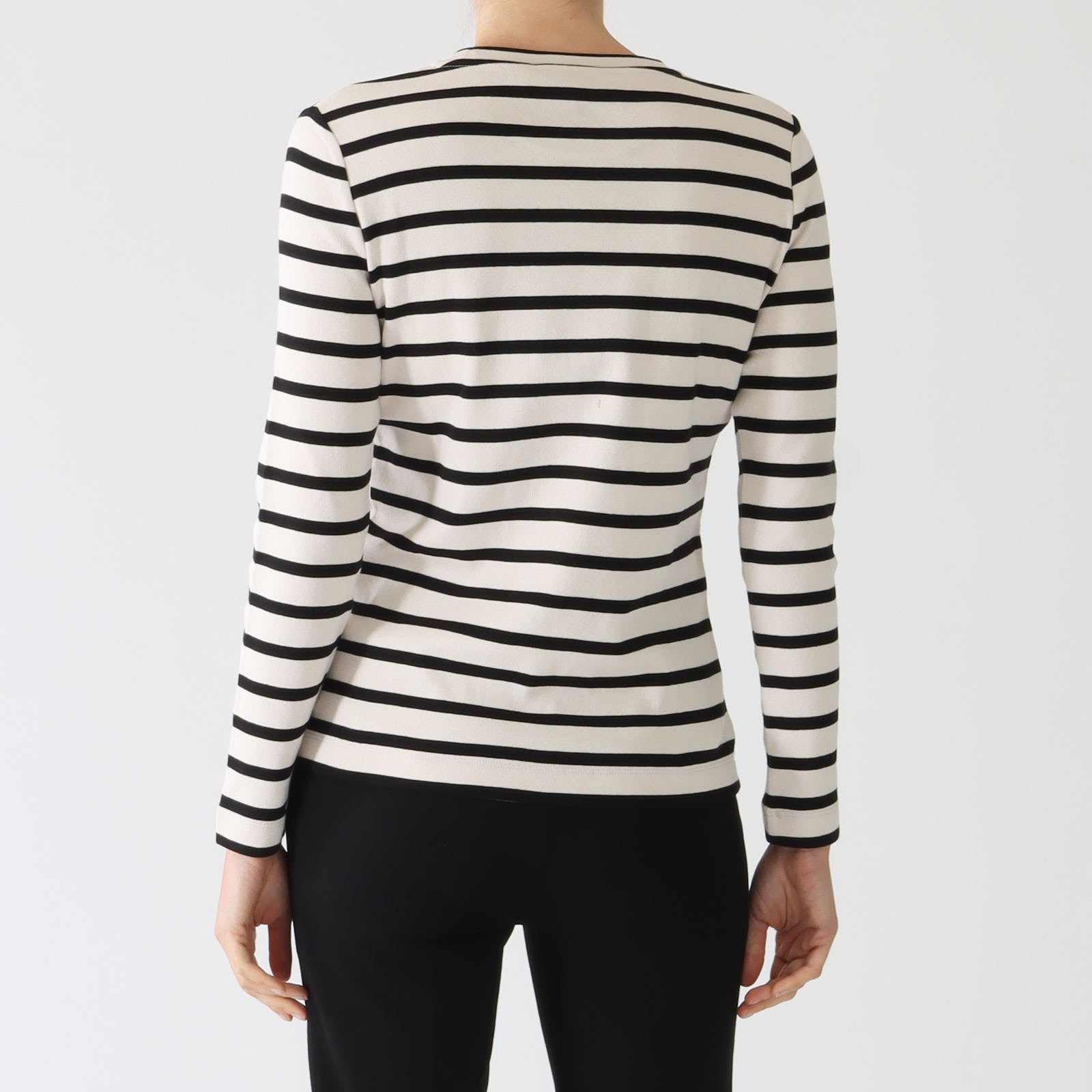 Eggshell & Black Striped T-Shirt