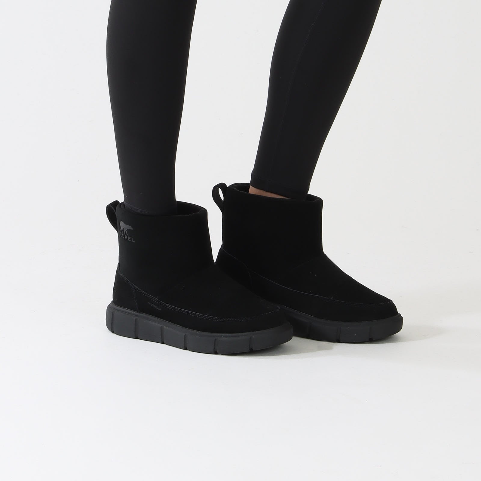 Black & Sea Salt Sorel Explorer III Slip-On Boots