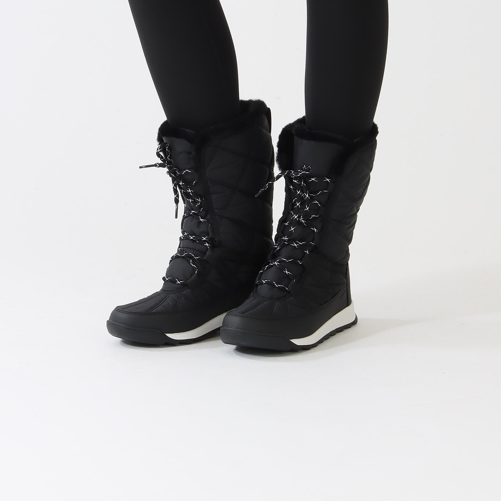 Black & Sea Salt Whitney II Plus Tall Lace Boots