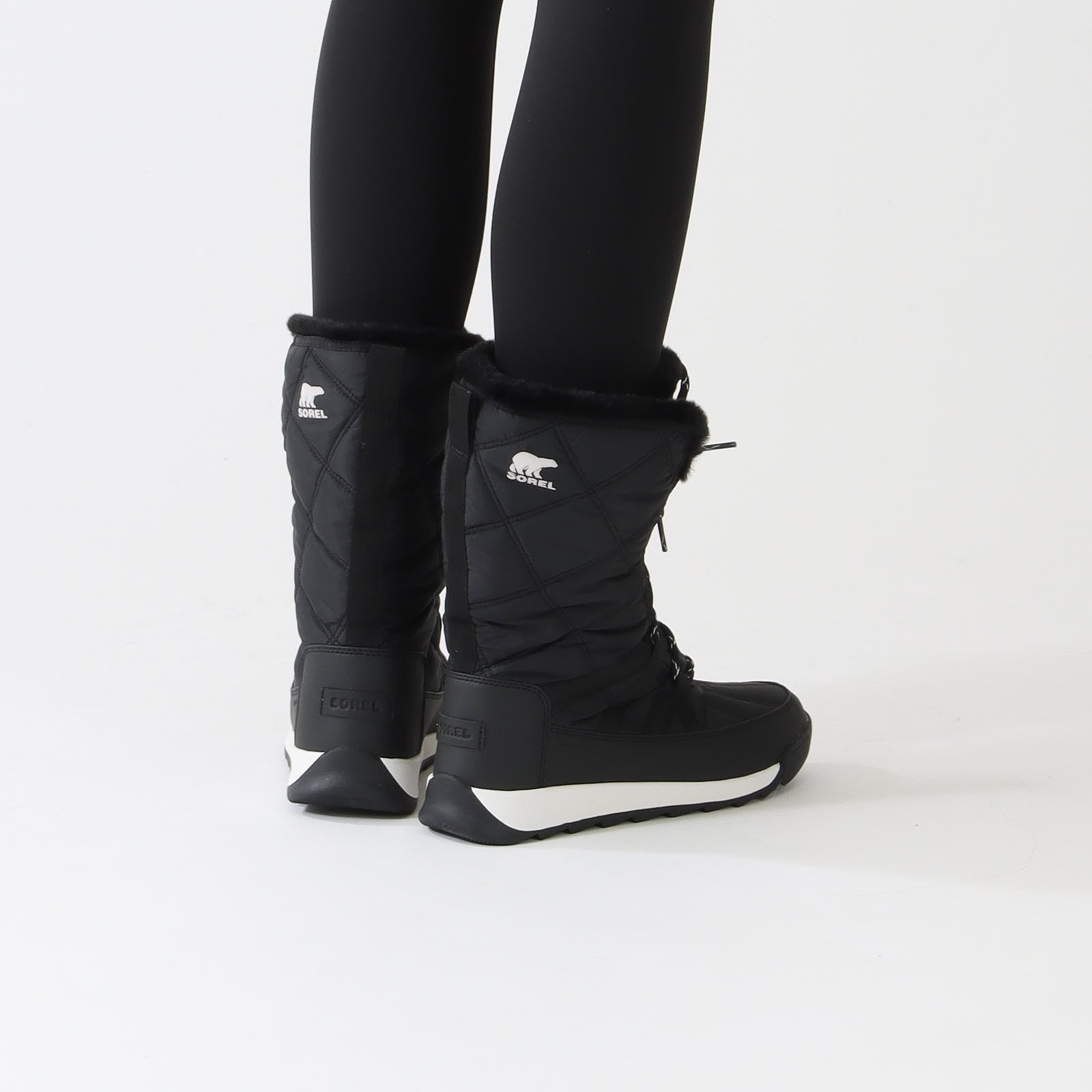 Black & Sea Salt Whitney II Plus Tall Lace Boots