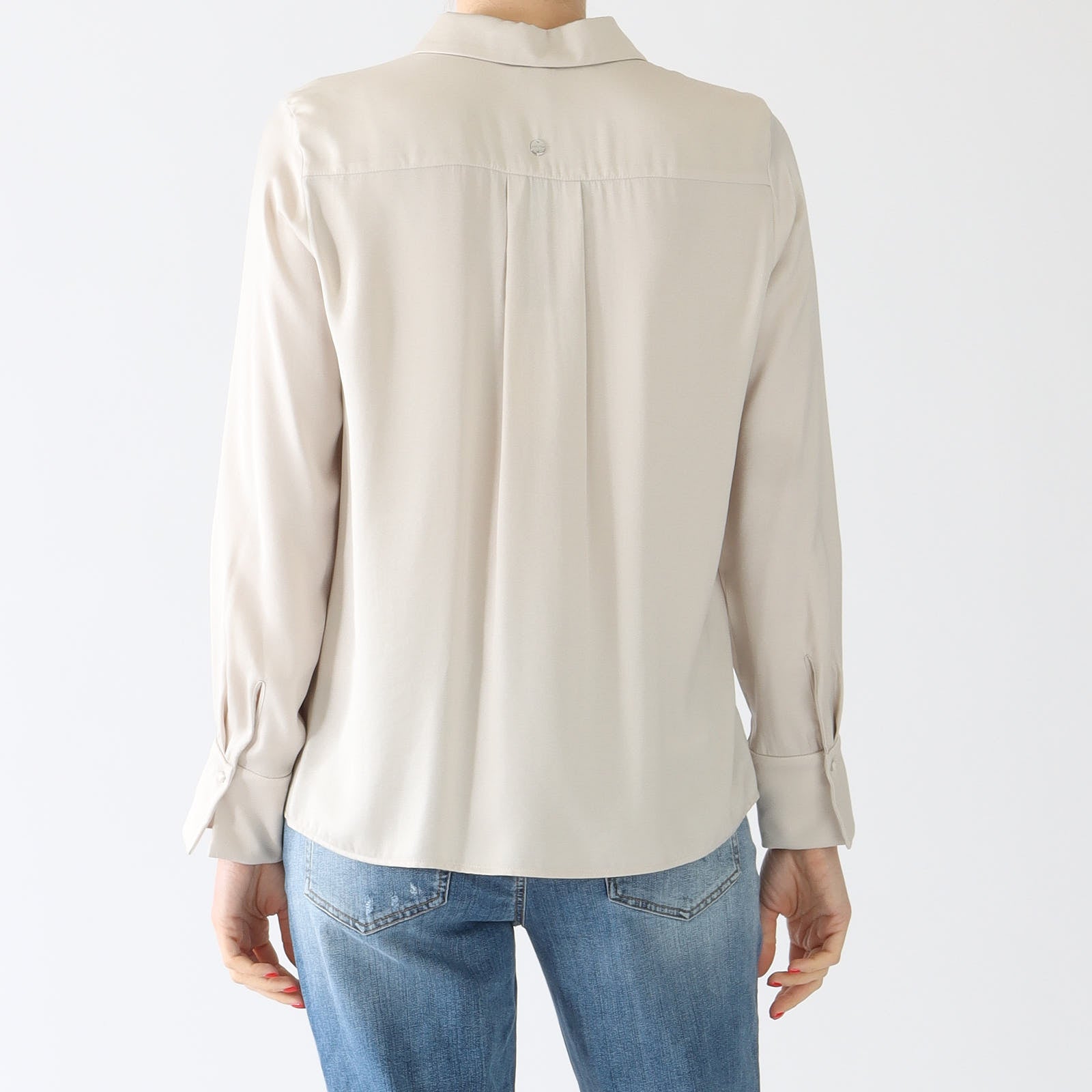 Deep Pearl Shirt With Square Buttons