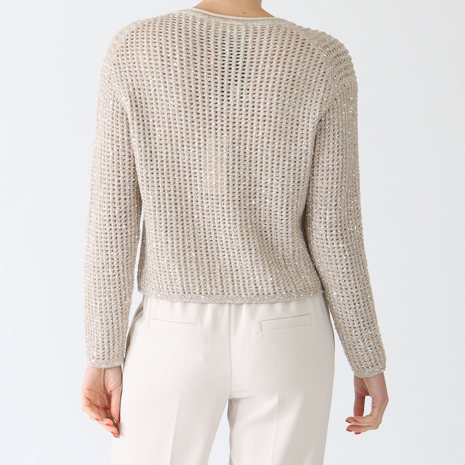 Deep Pearl Sequin Knit Sweater