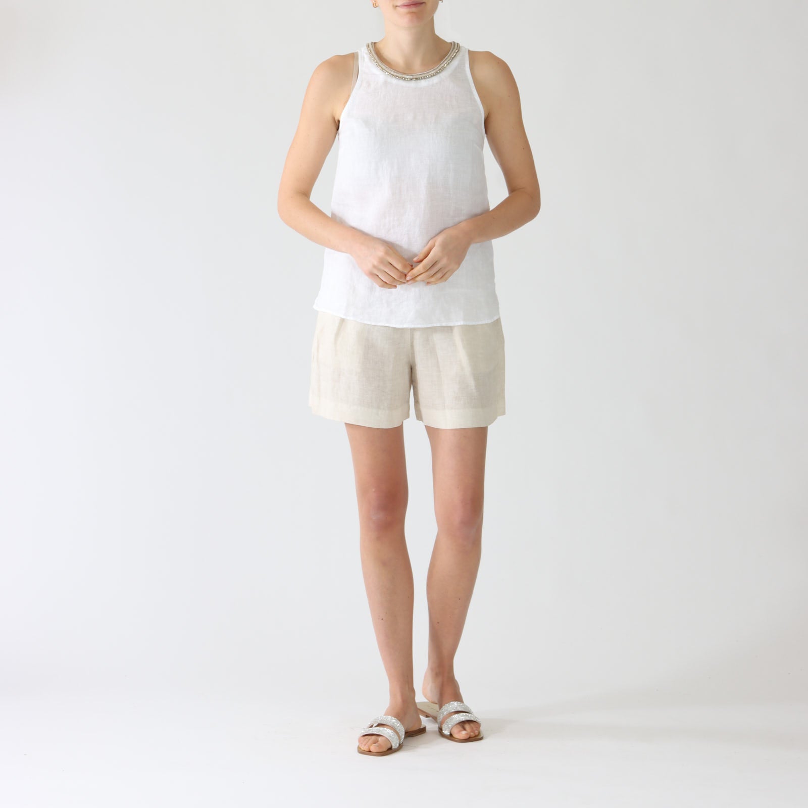 Safari Pull-On Linen Shorts