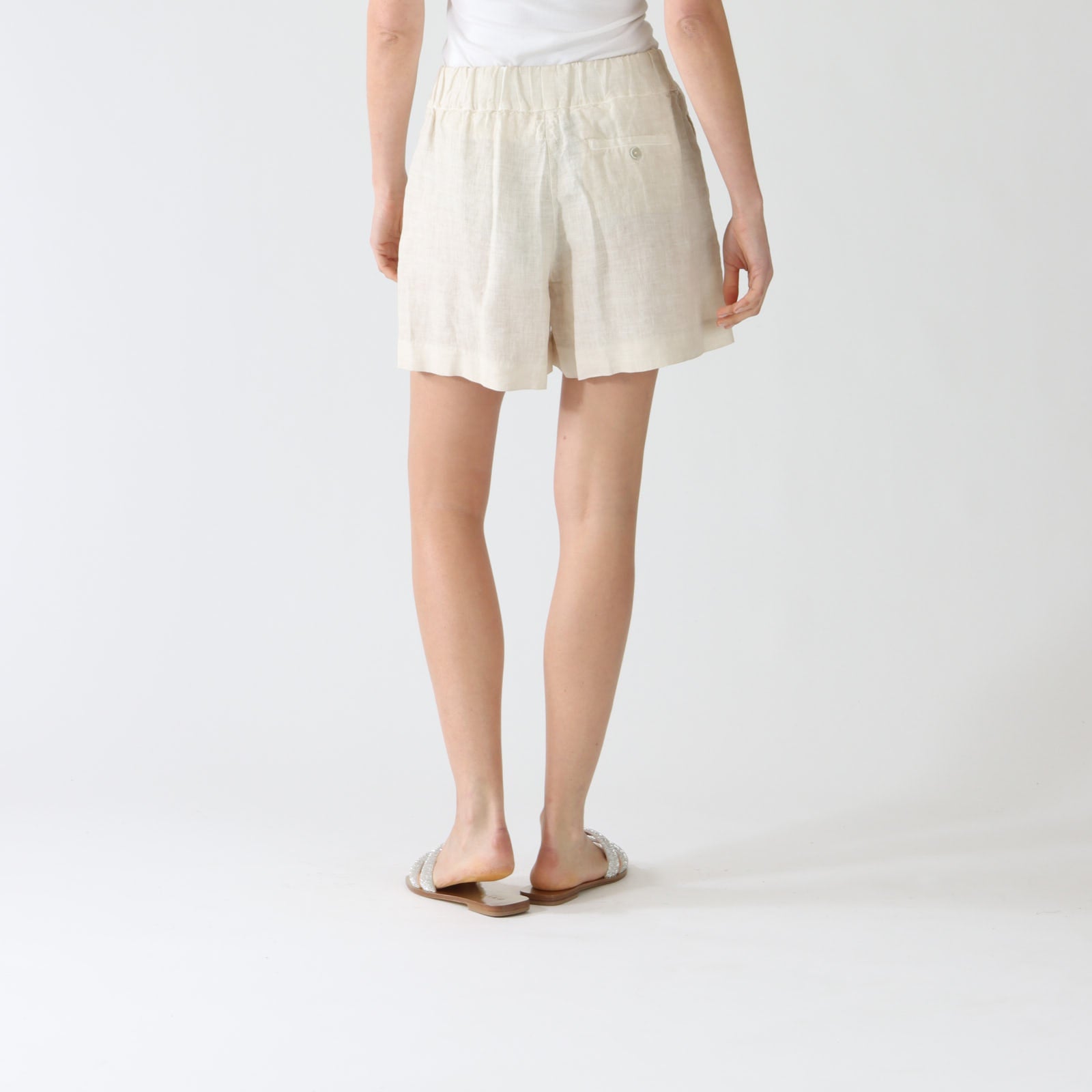 Safari Pull-On Linen Shorts