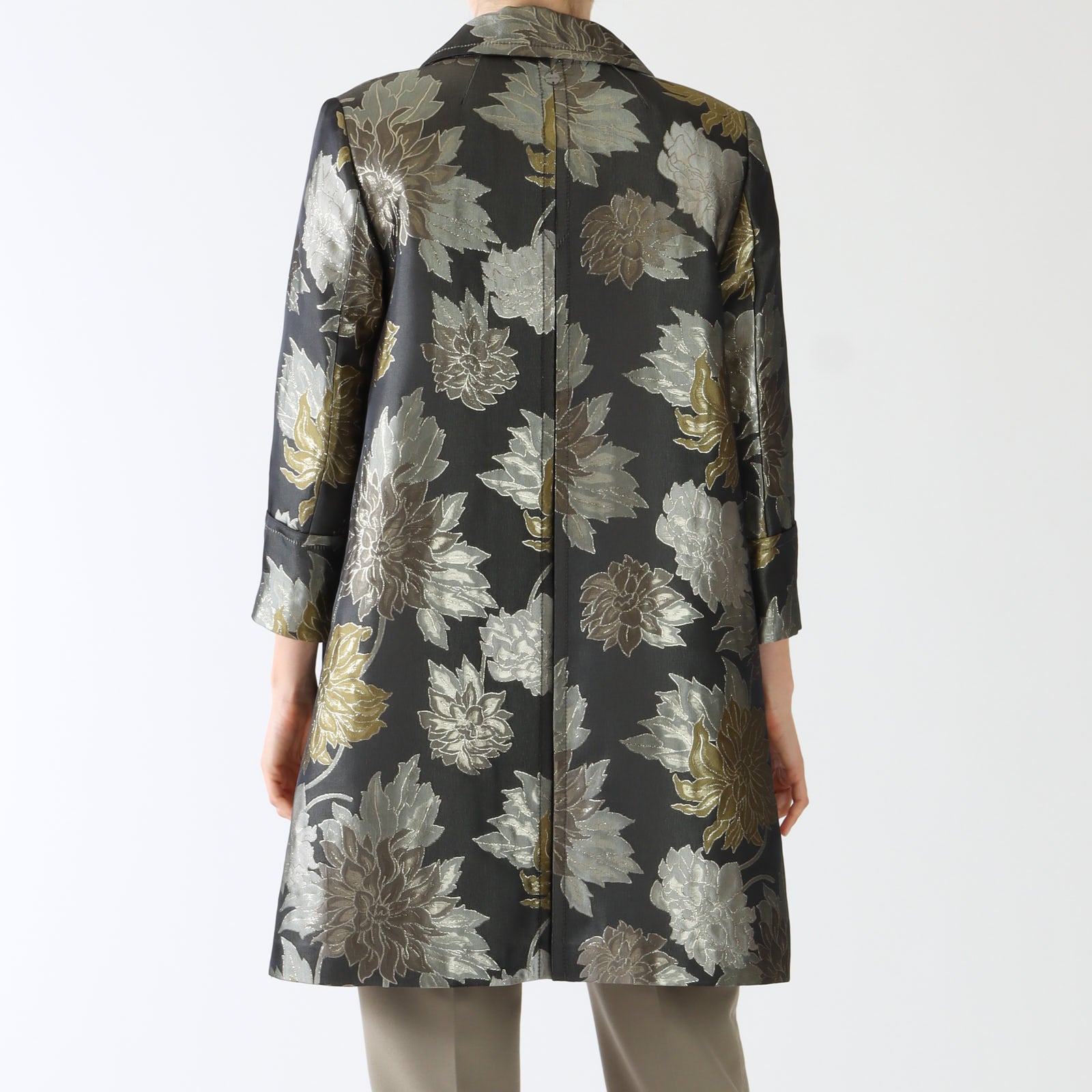 Sage Powder Noble Print Coat