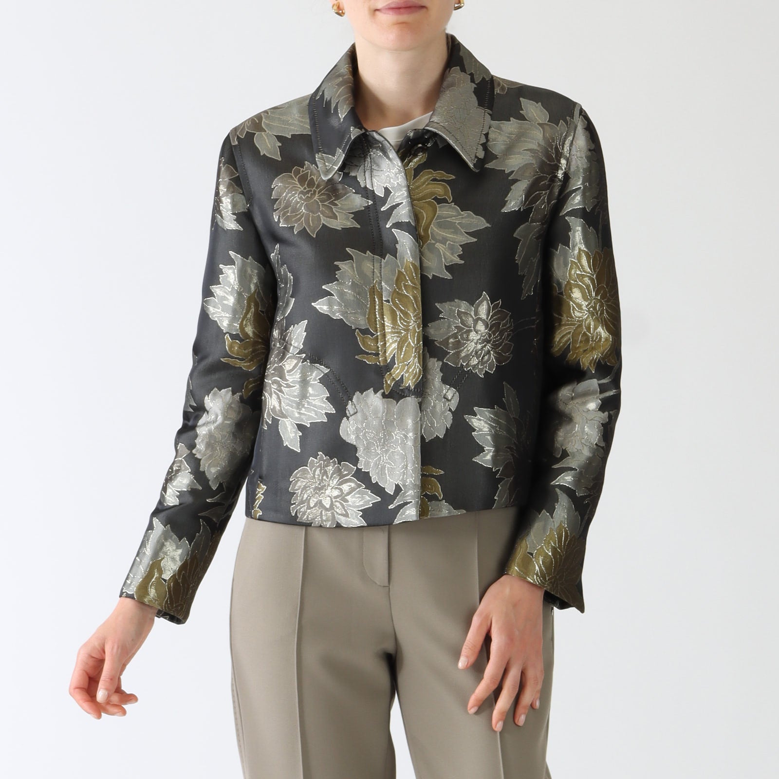 Sage Powder Noble Print Jacket