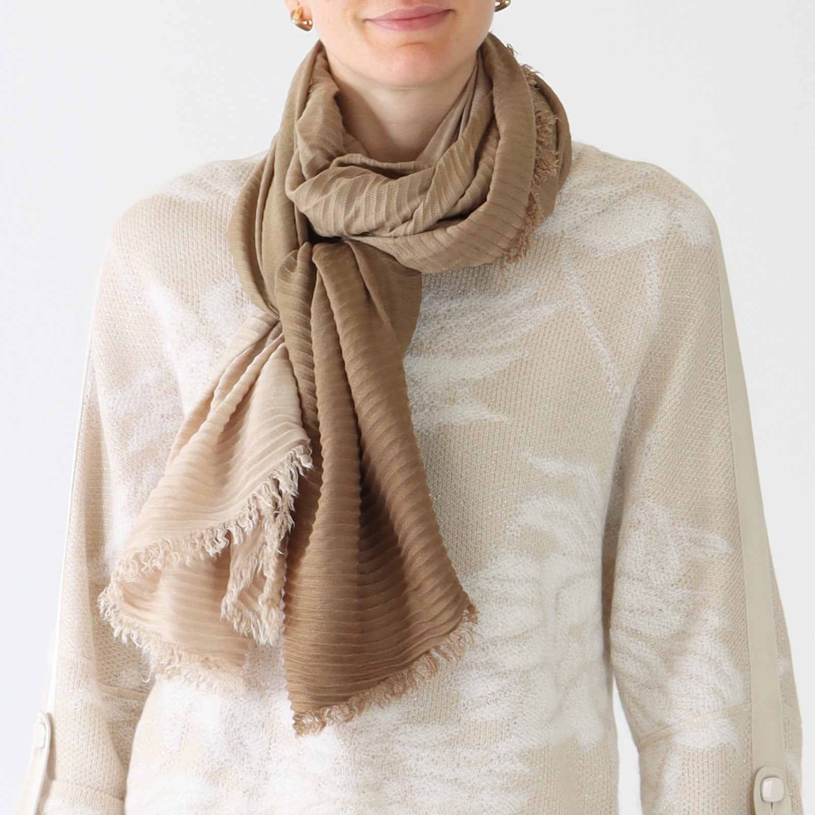 Sage Powder Pleated Scarf