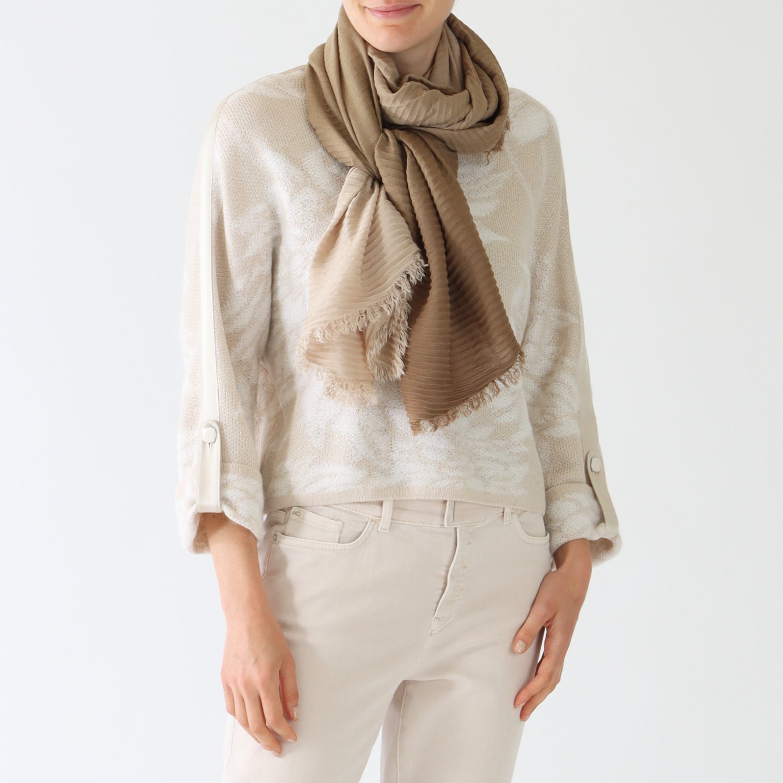 Sage Powder Pleated Scarf