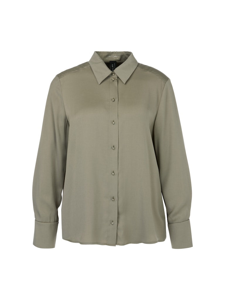 Sage Powder Shirt With Square Buttons