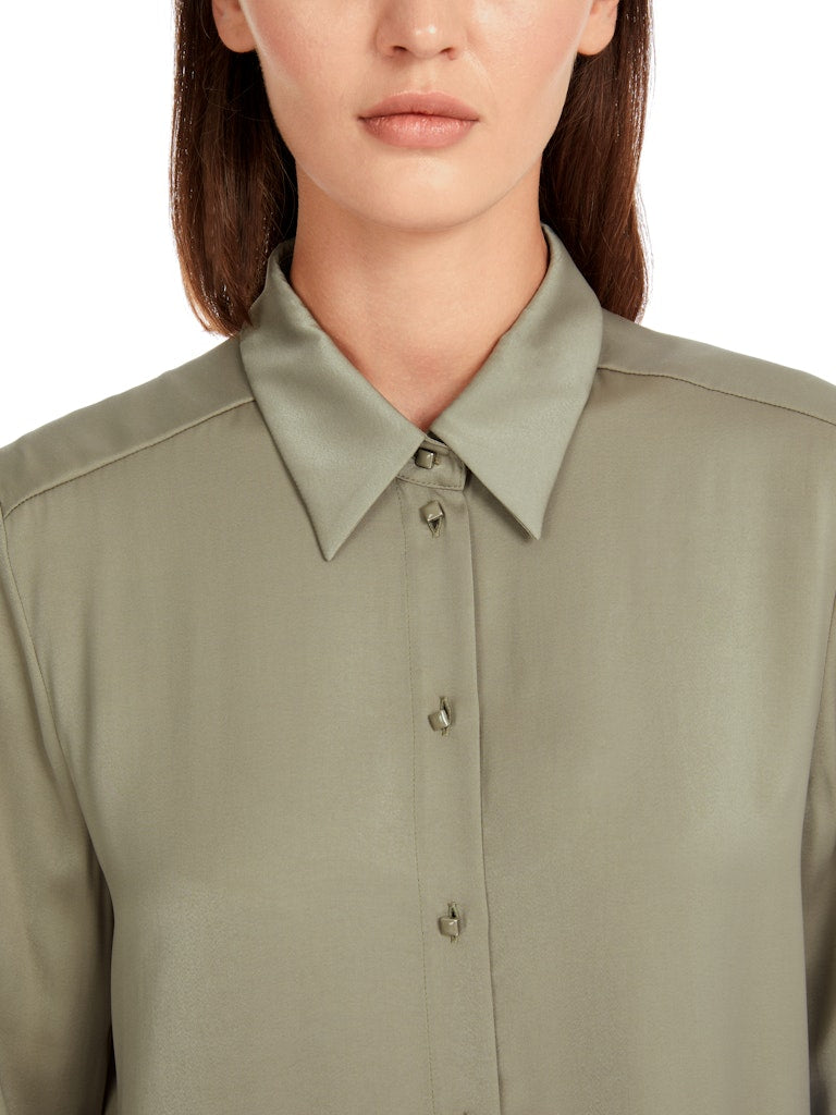 Sage Powder Shirt With Square Buttons