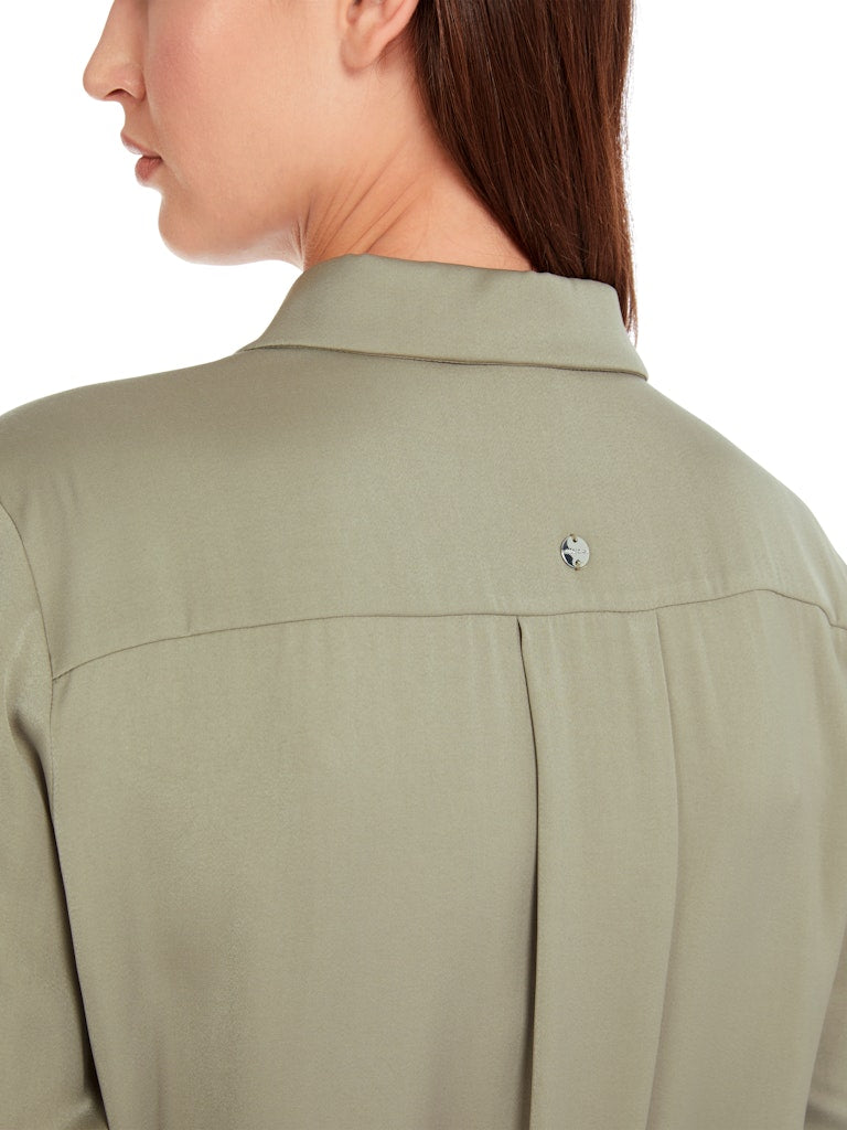 Sage Powder Shirt With Square Buttons