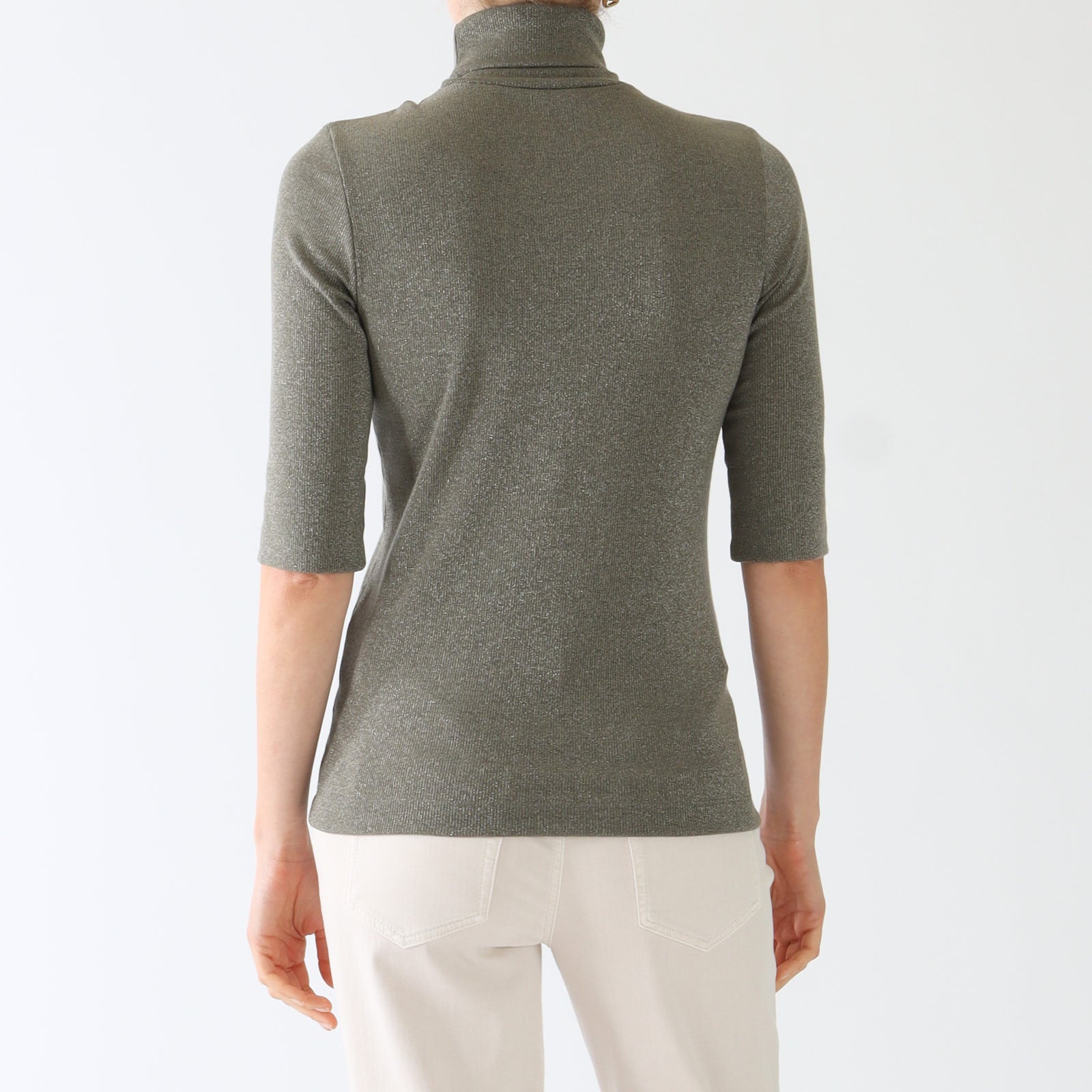 Sage Powder Short Sleeve Polo Neck T-Shirt